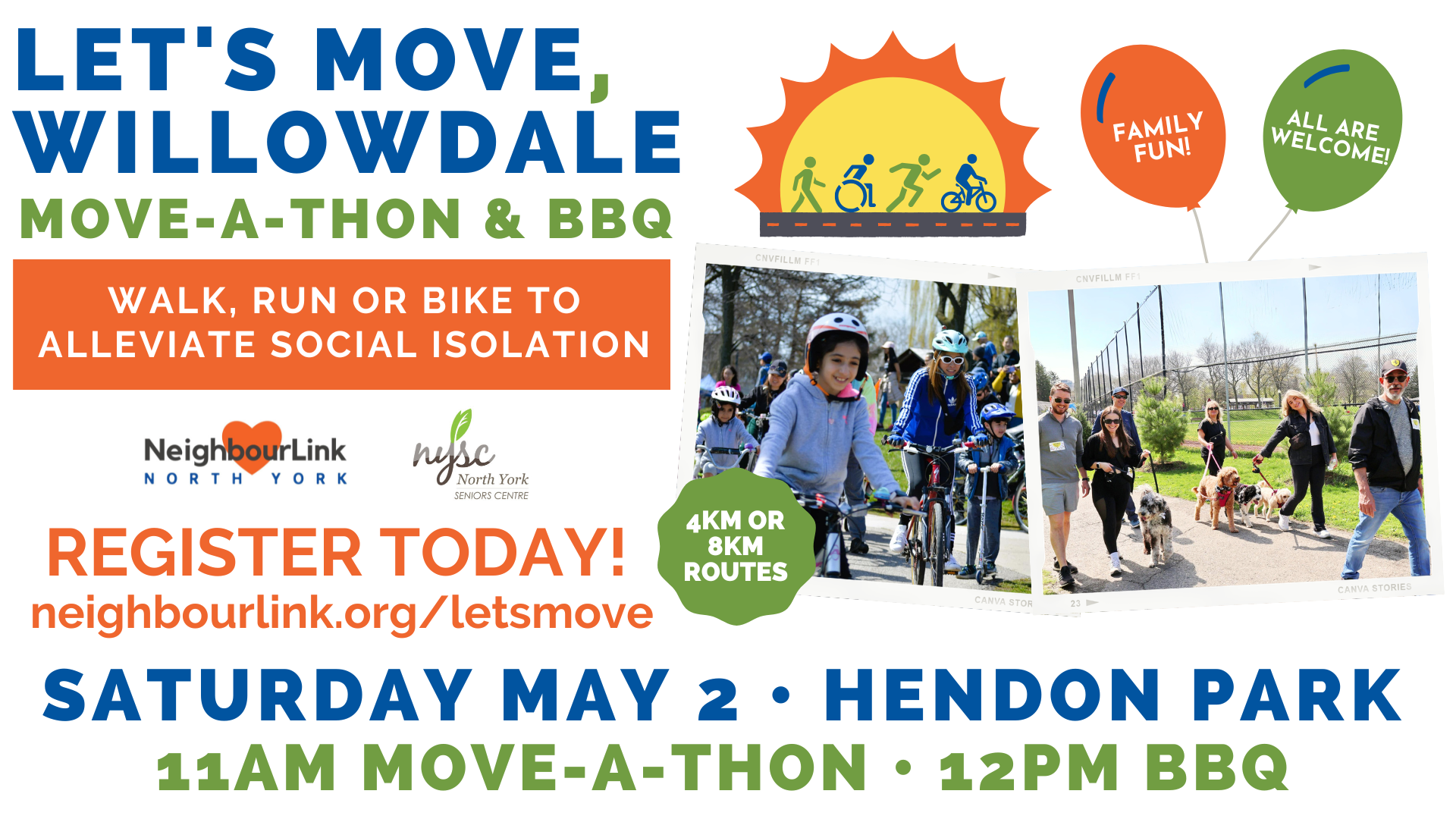 NeighbourLink North York's 5th Let’s Move, Willowdale Move-a-thon