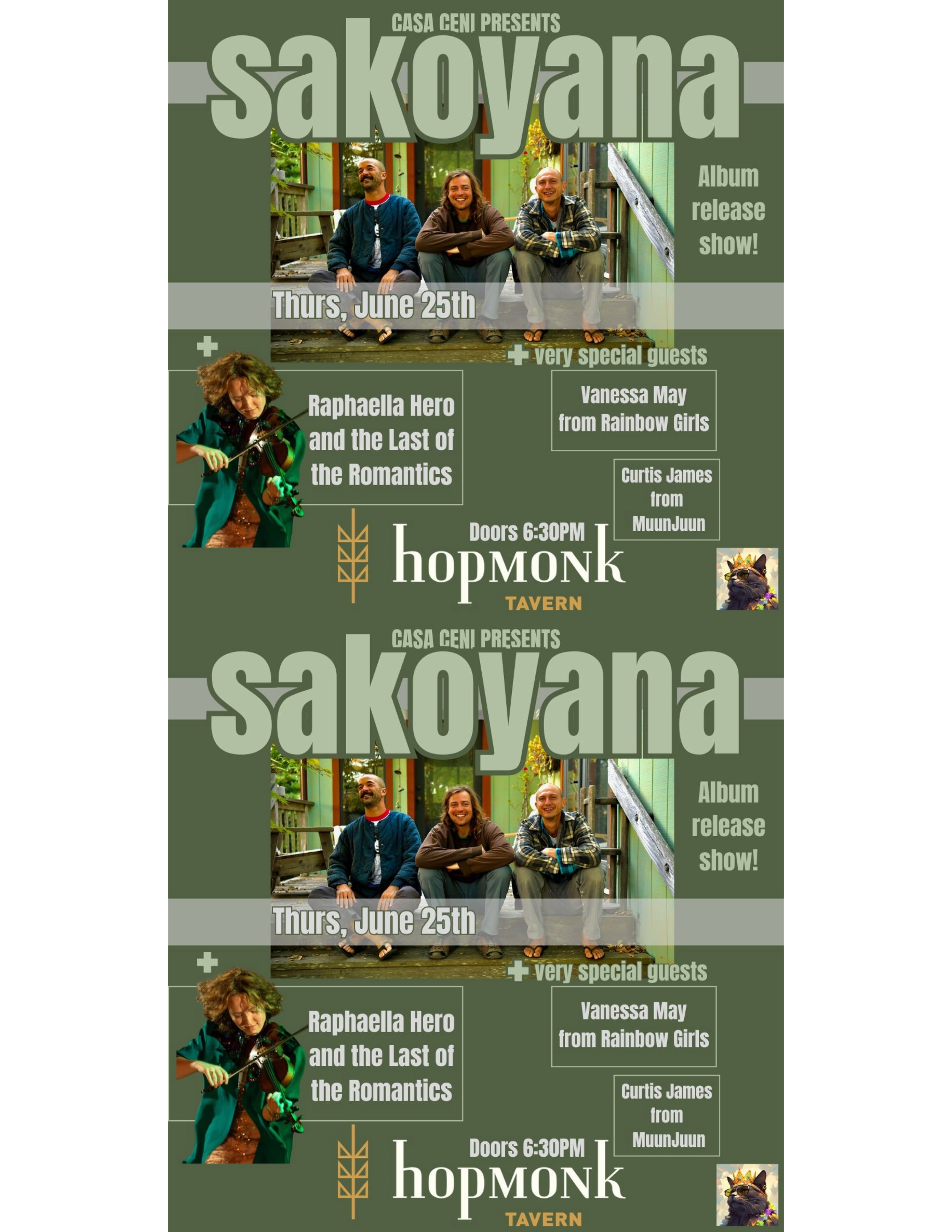 Sakoyana Album Release Party - Live at Hopmonk Sebastopol - Tune in NOW