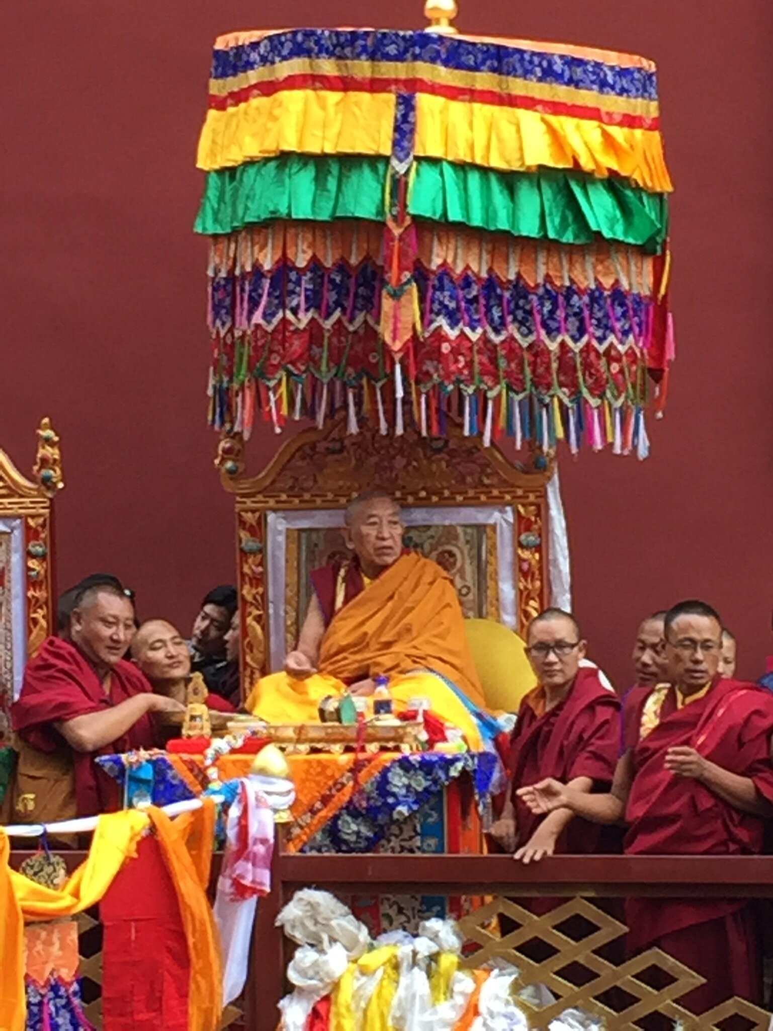  Thrangu Rinpoche at consecration of Thrangu Monastery, Tibet (2015) 