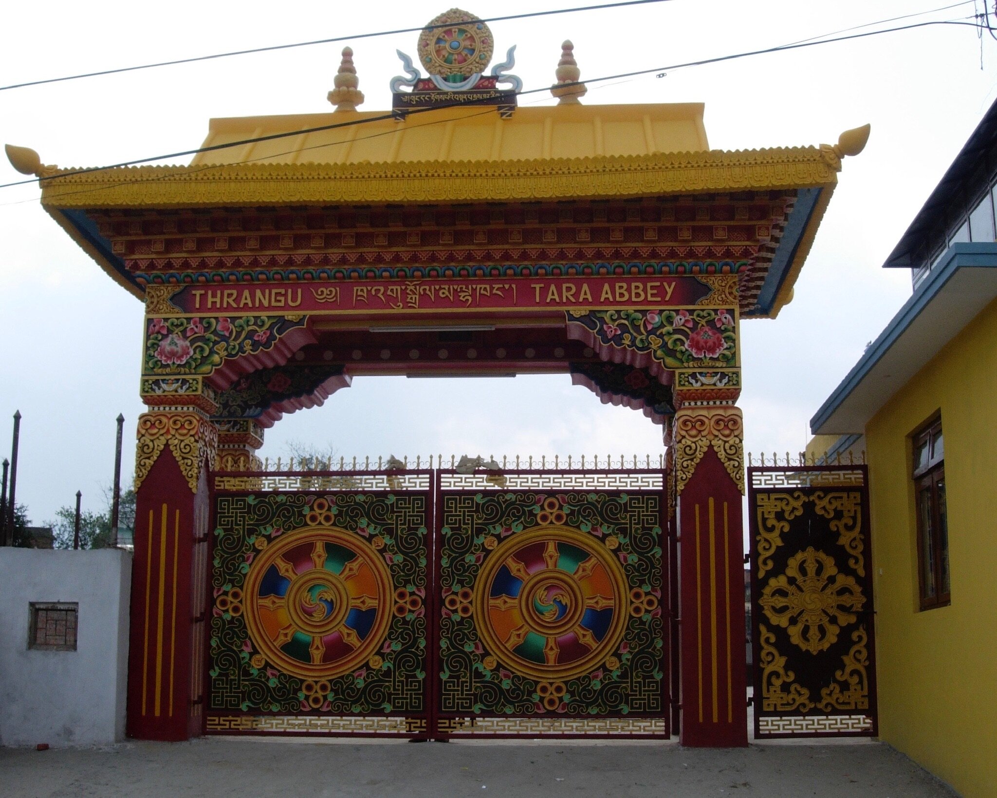  Gated entrance to Thrangu Tara Abbey 