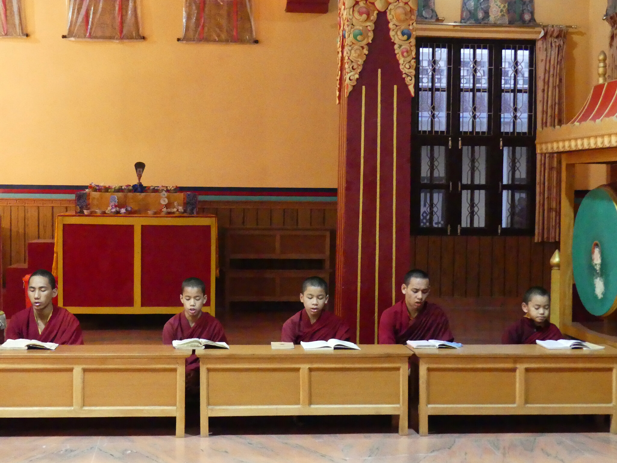  New monks studying at Pullahari Drubkhang, India 