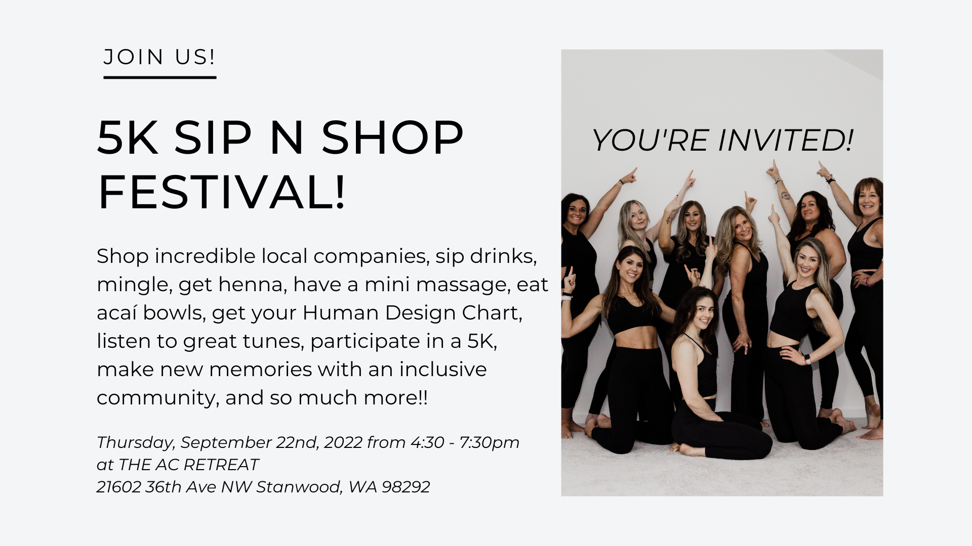 EVENTS — ATHLEISURE COLLECTIVE