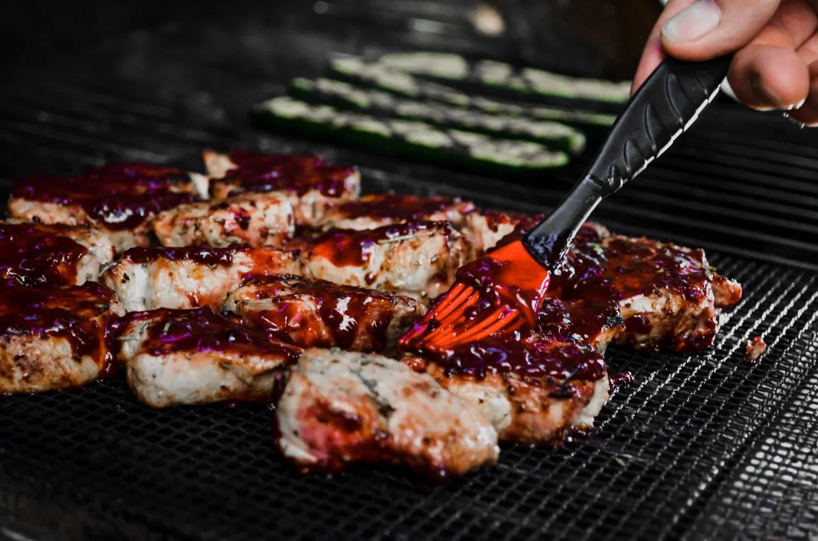Grilled Pork Tenderloin With Blackberry BBQ Sauce