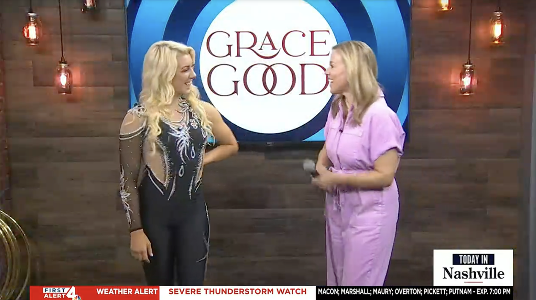 Today in Nashville (WSMV) Grace Good Contestant On "America's Got Talent" Performs Hoop Act