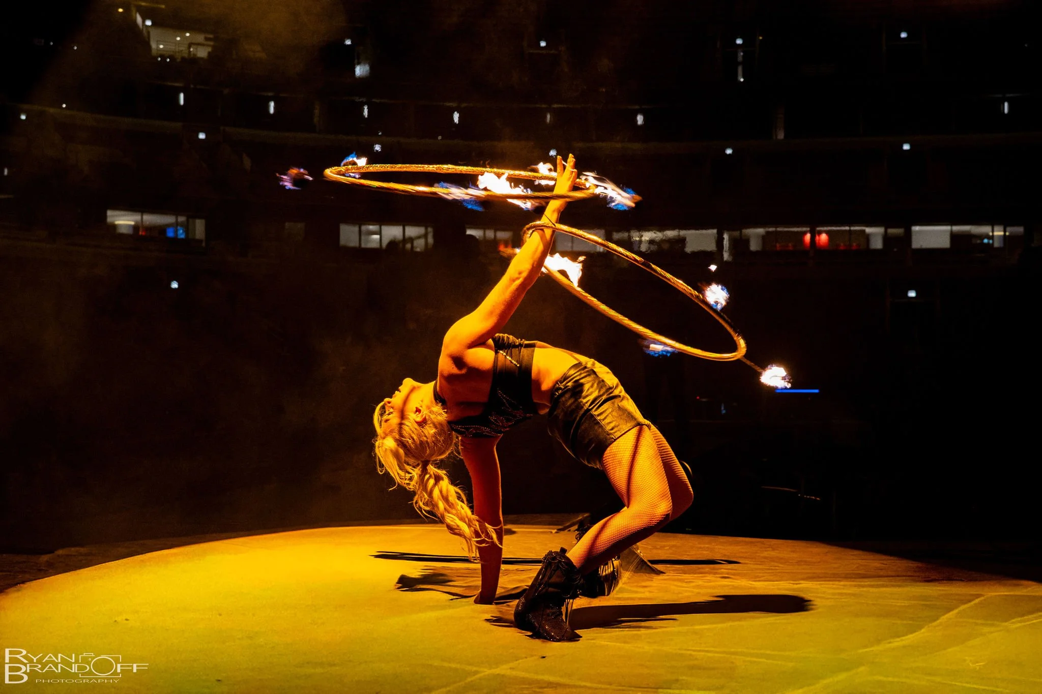 Grace Good featured fire performer on summer walkers tour