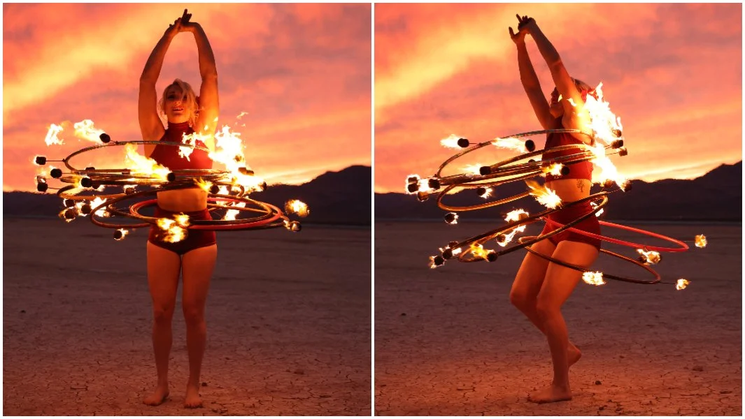 Grace Good Most fire hula hoops world record