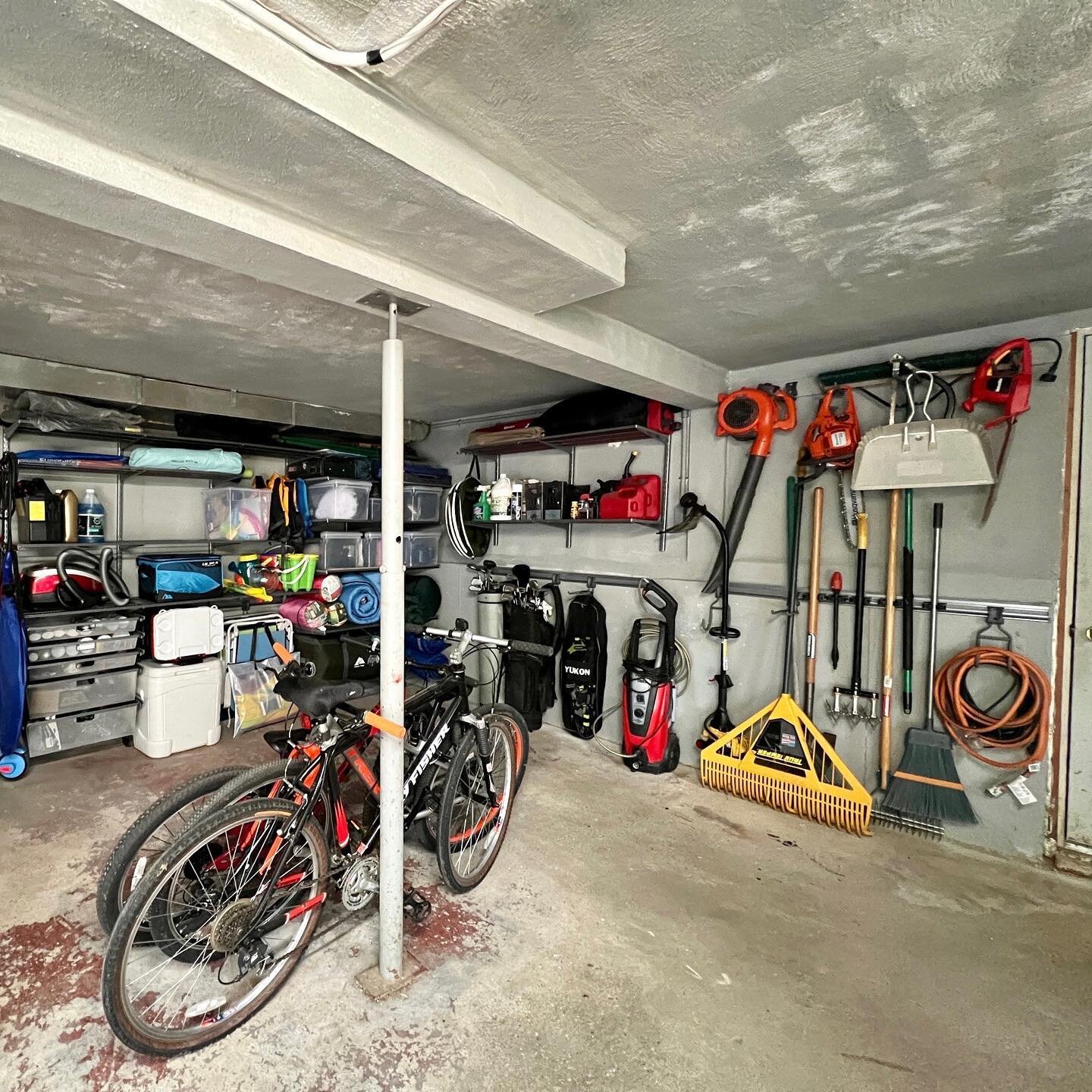 Happy World Organizing Day! 🎉 To celebrate, we&rsquo;re sharing our favorite project this week. We love organizing garages. 🚗 They are usually very challenging given the odd angles and concrete that we have to drill through, but it makes the end re