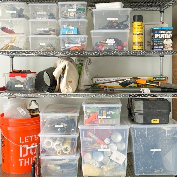 Tools tamed. Shelves sorted. Bucket says it best: Let&rsquo;s do this. ⚒️🧰 Garage systems that work as hard as you do&mdash;minus the mystery bins.