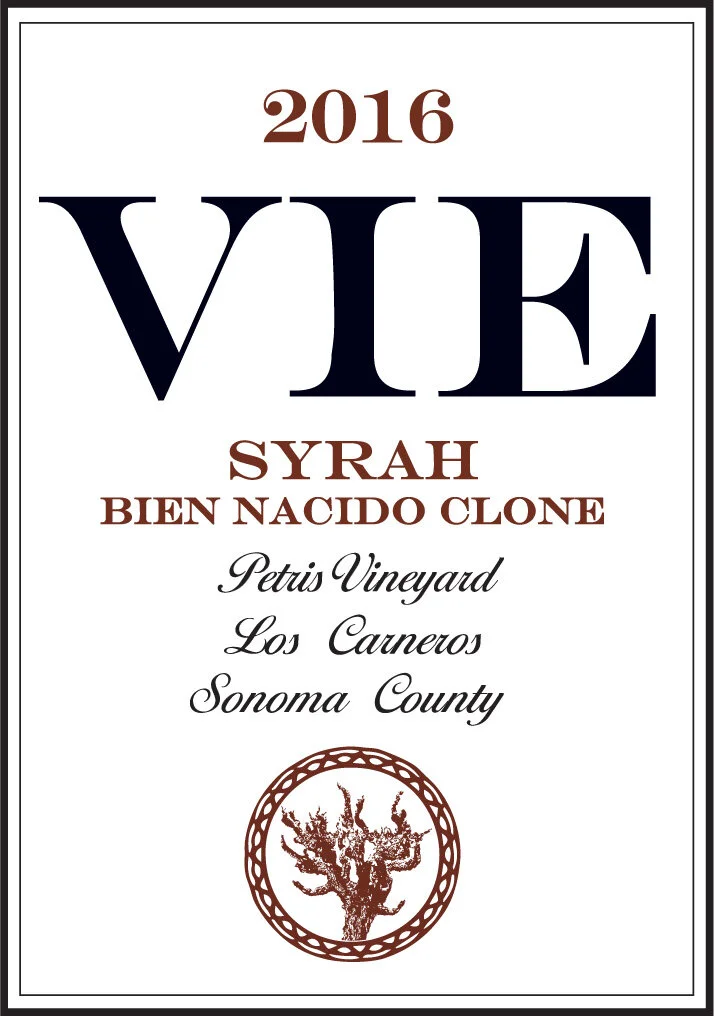 90 point rating awarded to our 2016 VIE Petris Vineyards Bien Nacido Clone Syrah