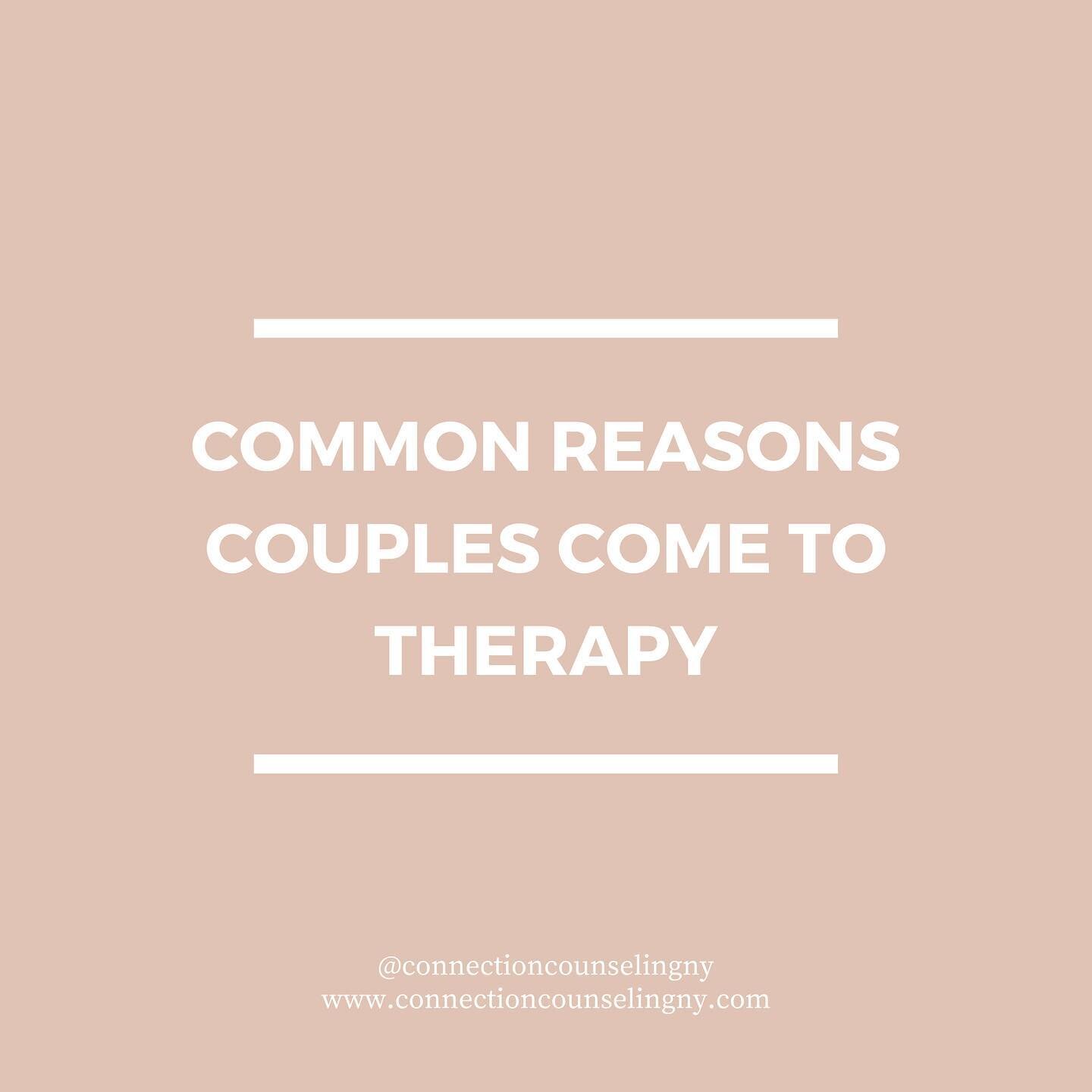 This is by no means an exhaustive list, it&rsquo;s just some of the more common reasons couples tell me that they&rsquo;re seeking to work with me.

I can go in depth breaking down each of these to include the differences and nuances of what &ldquo;r