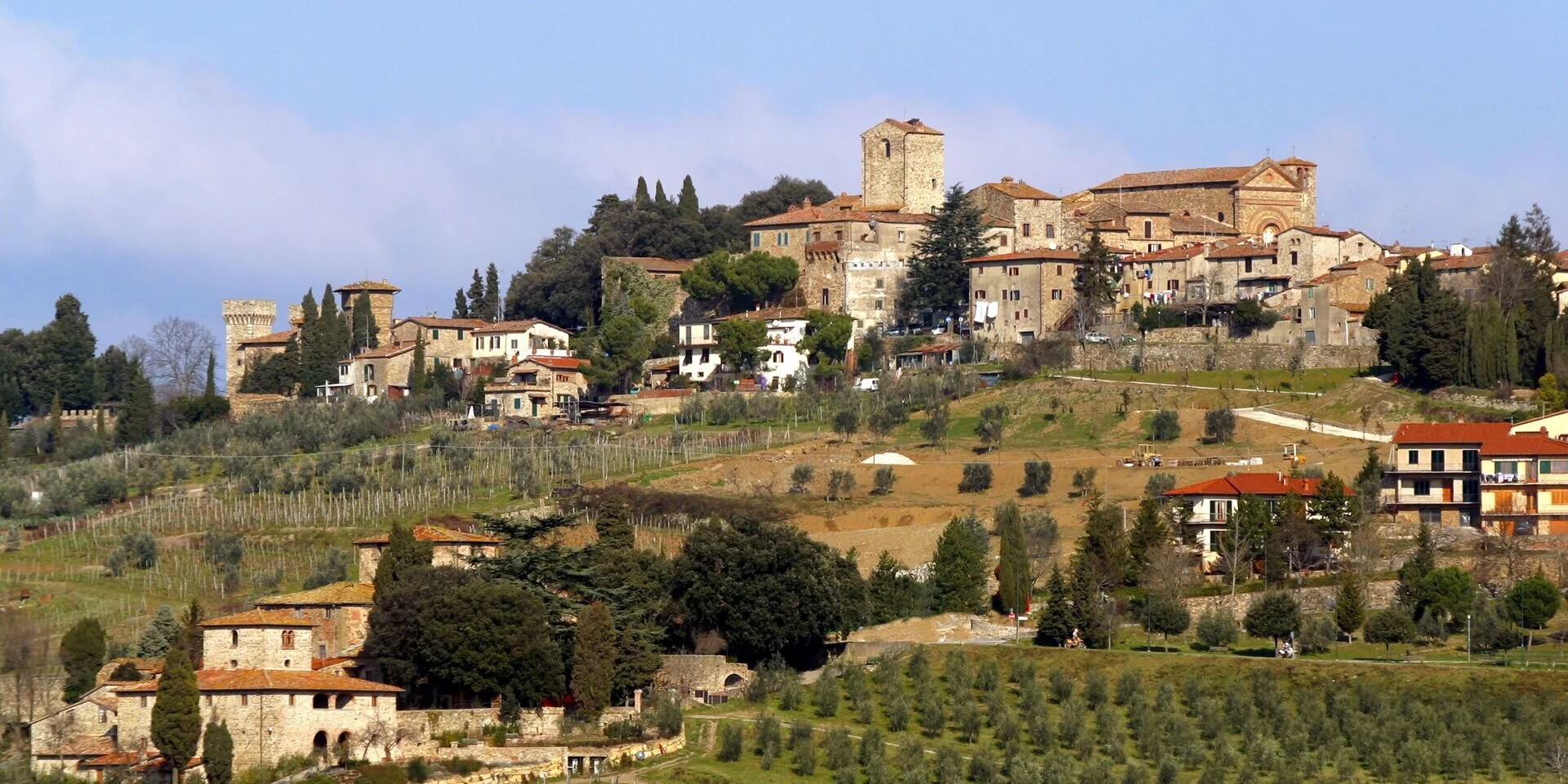 The hilltop town of Panzano in Chianti.