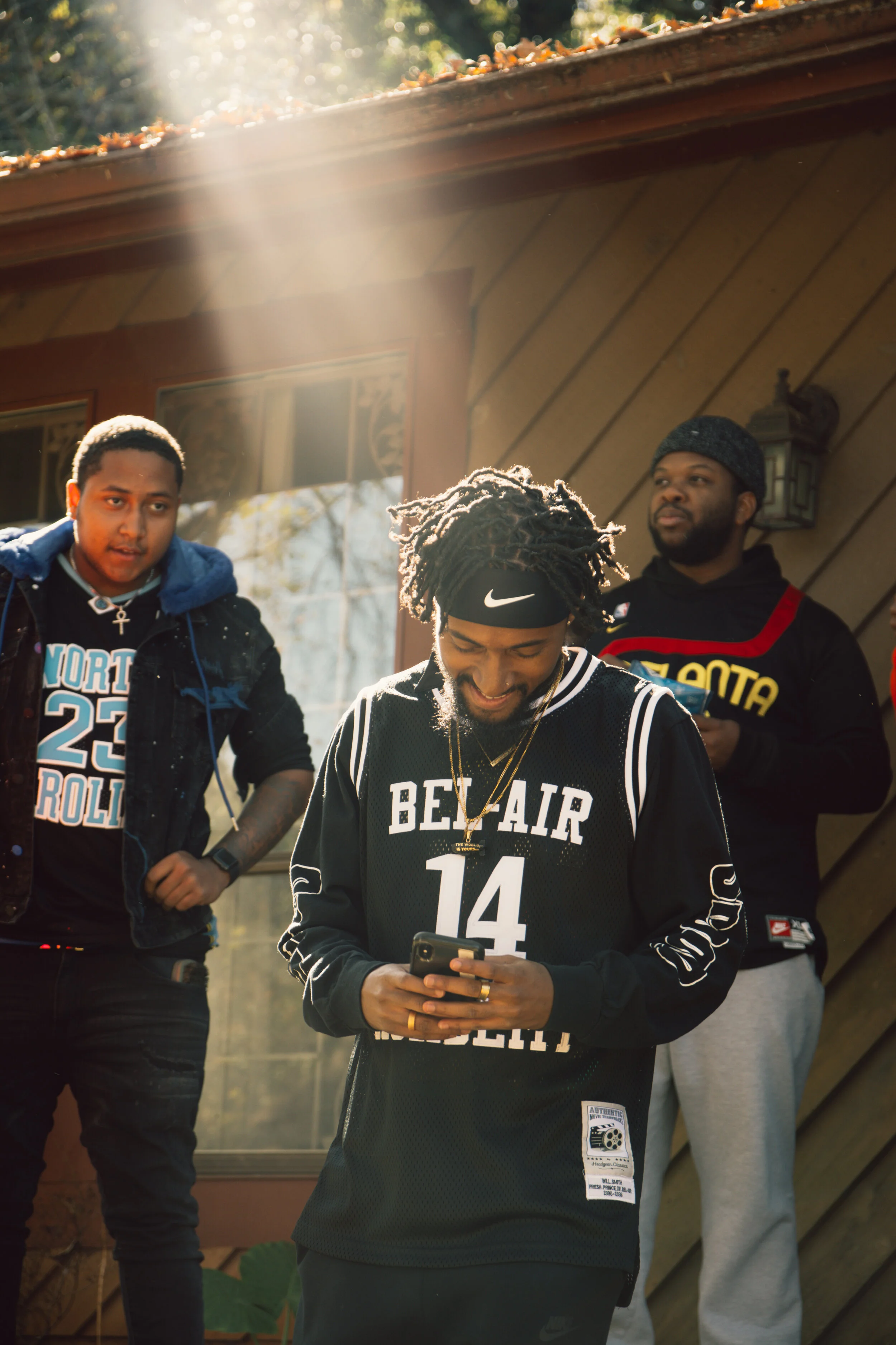 Bakari B. BTS Shoot for &quot;New Energy&quot; Video. Photo Taken By Essence Ransome. Headband By Nike.