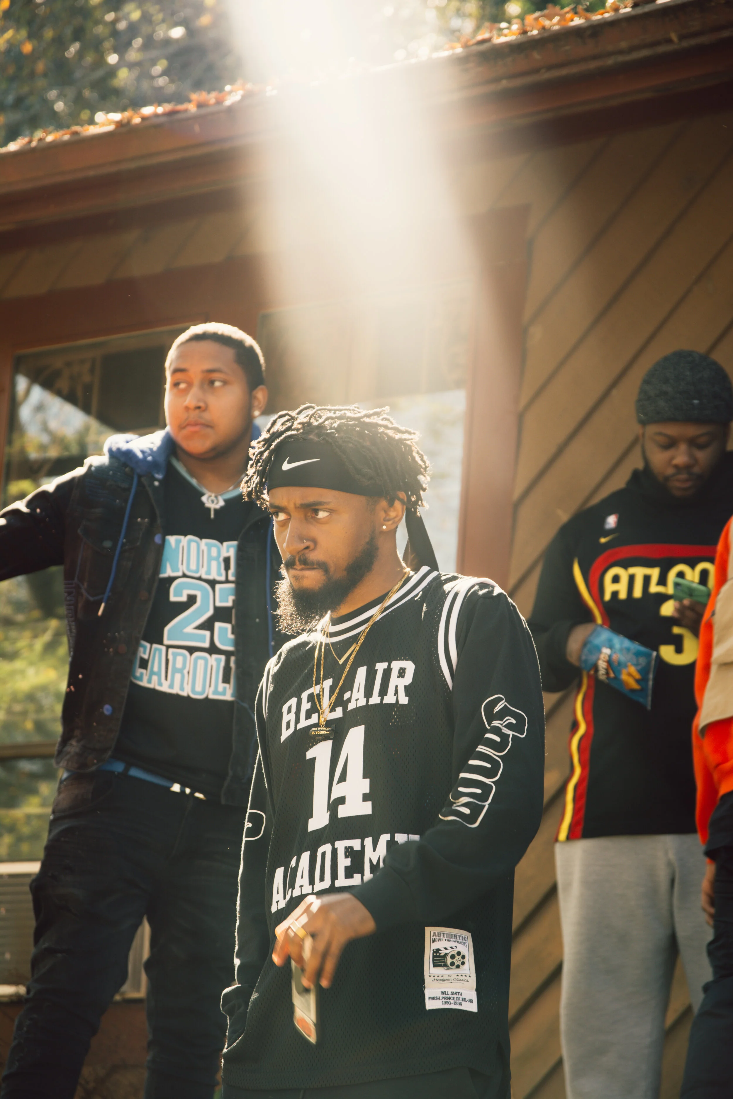 Bakari B. BTS Shoot for &quot;New Energy&quot; Video. Photo Taken By Essence Ransome. Headband By Nike.