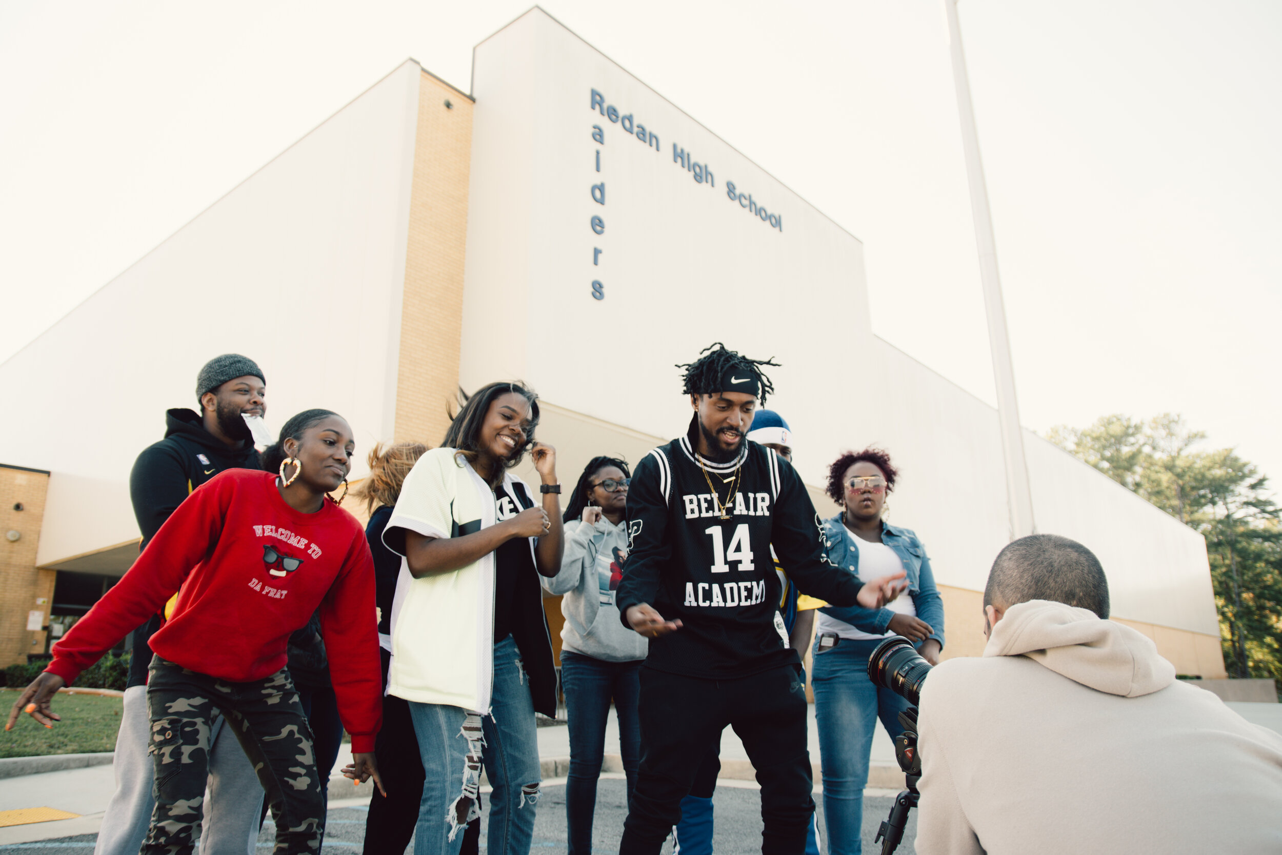 Bakari B. BTS Shoot for &quot;New Energy&quot; Video. Photo Taken By Essence Ransome. Headband By Nike.