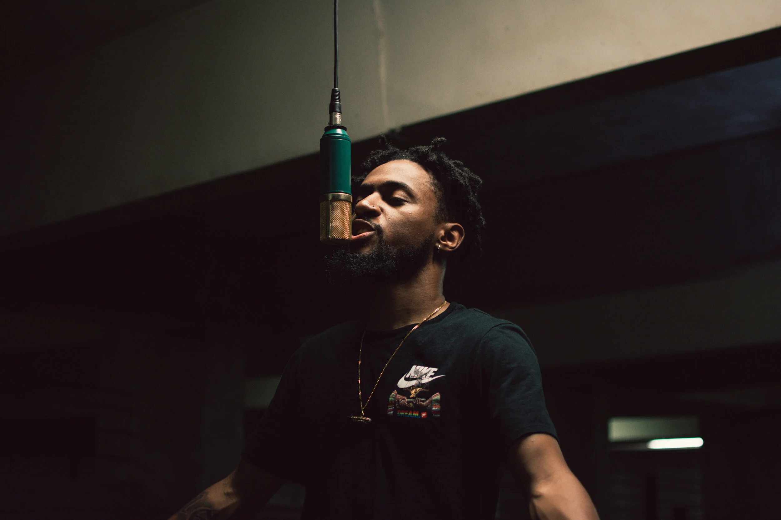 Bakari B. BTS Shoot for &quot;Lean Back: The Massacre&quot; Photo Taken By Essence Ransome; Shirt By Nike