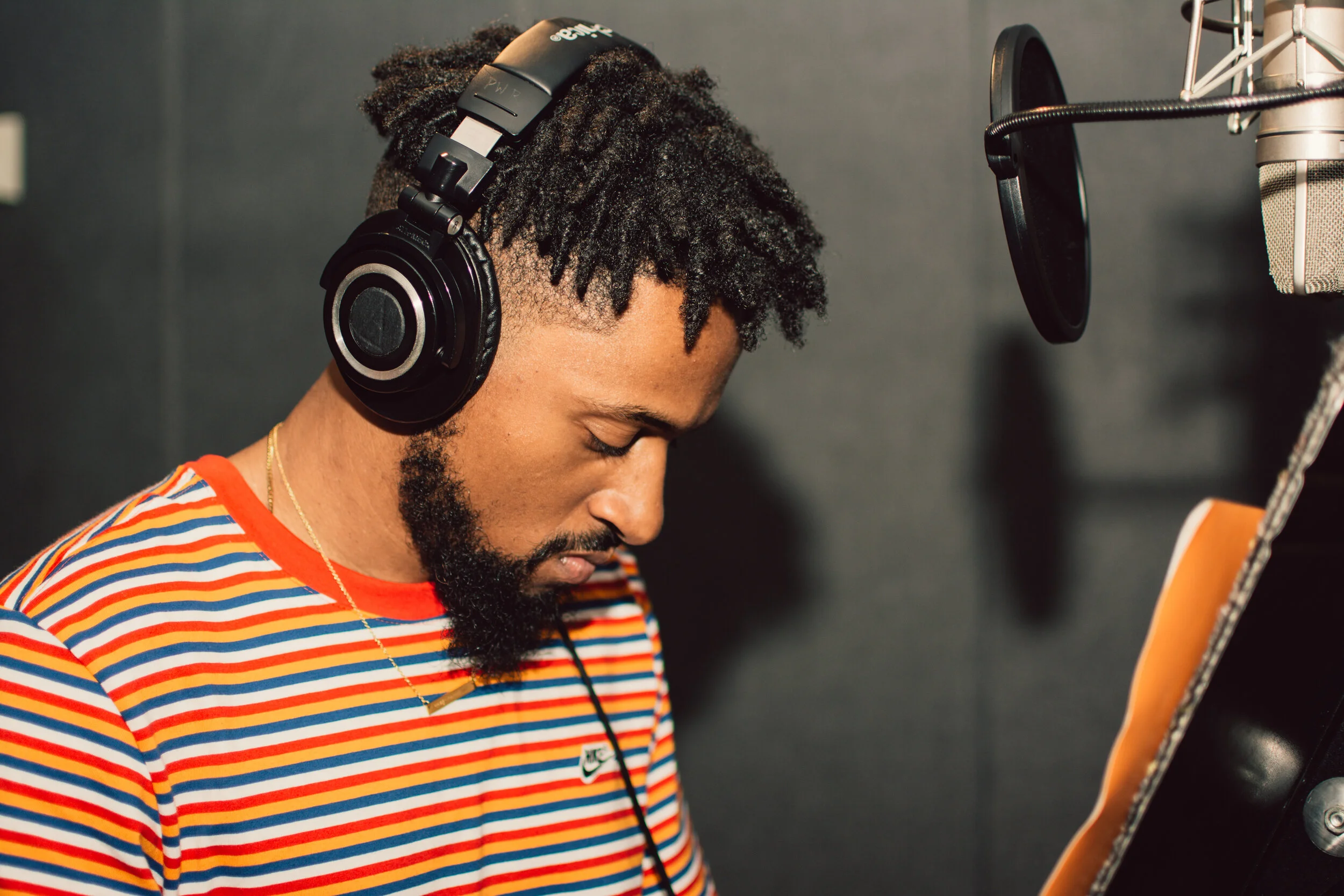Bakari B. @ Patchwerk Studios Session #1. Photo Taken By Essence Ransome. Shirt By Nike.