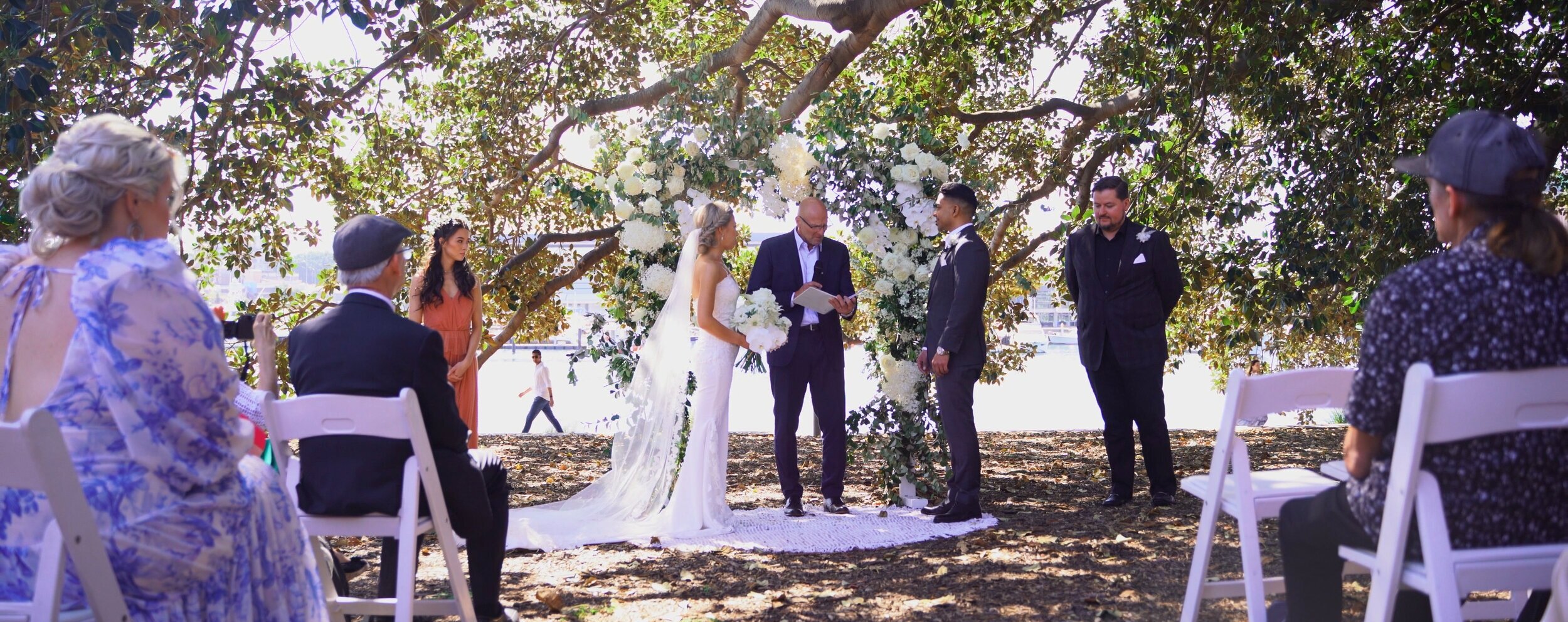Cass &amp; Venn | Outdoors Garden Wedding | Terrace on the Domain