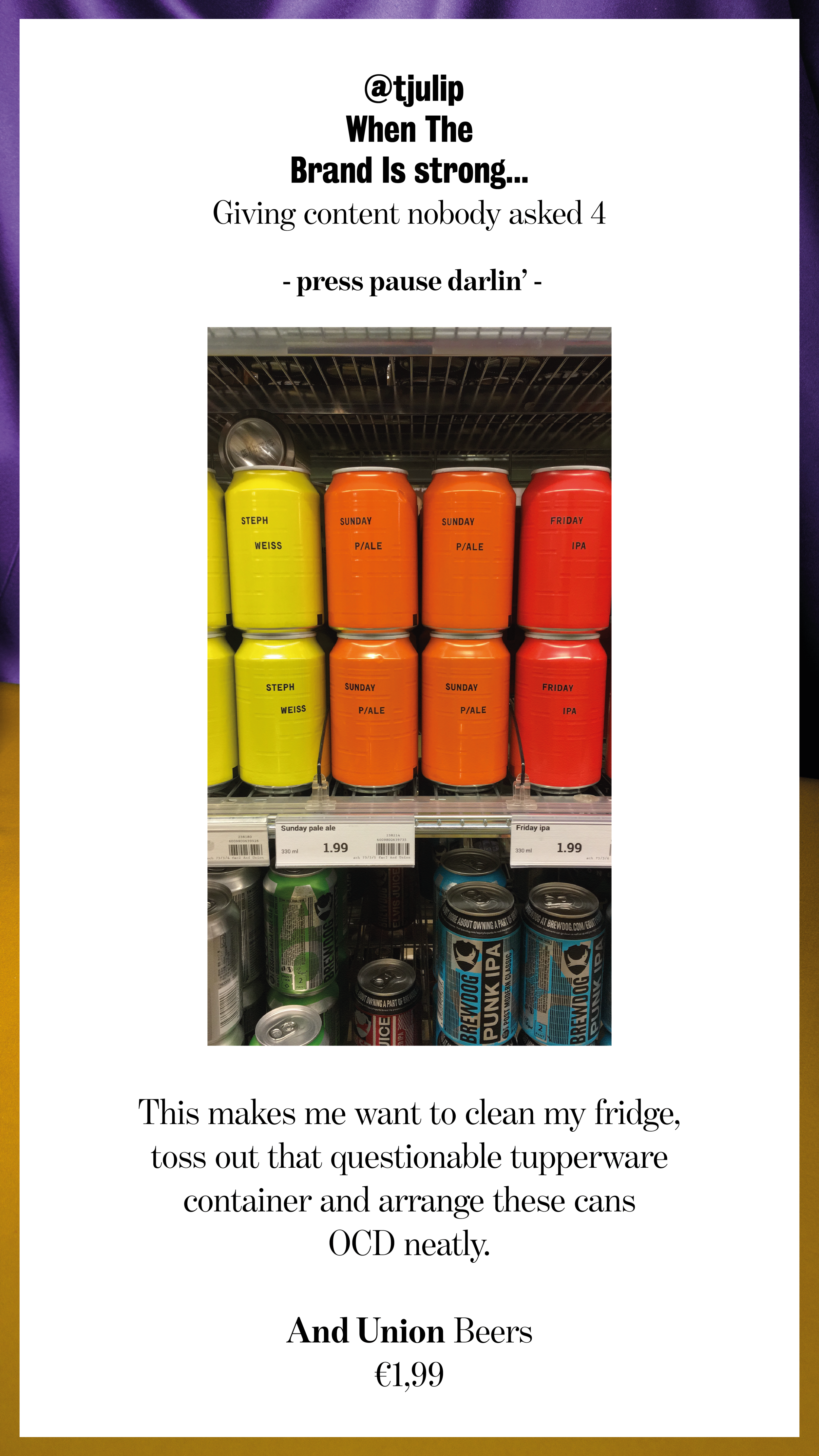 Cleaning my fridge real quick...