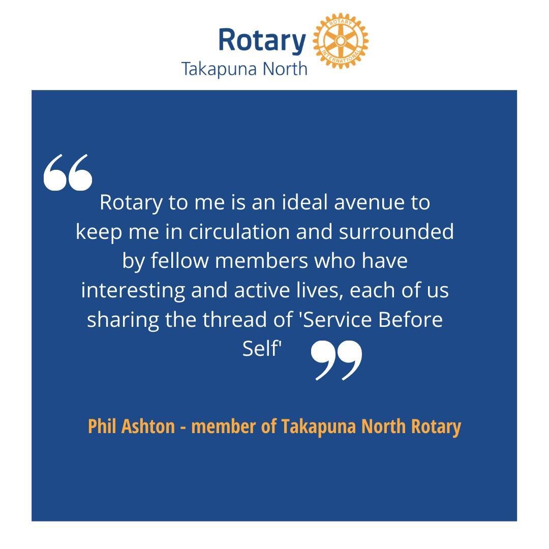 There are many different reasons why the members of Takapuna North Rotary joined and are still active members even after years and years of dedication. ⁠
⁠
Some enjoy the social side of seeing fellow members each week and being a part of their lives 