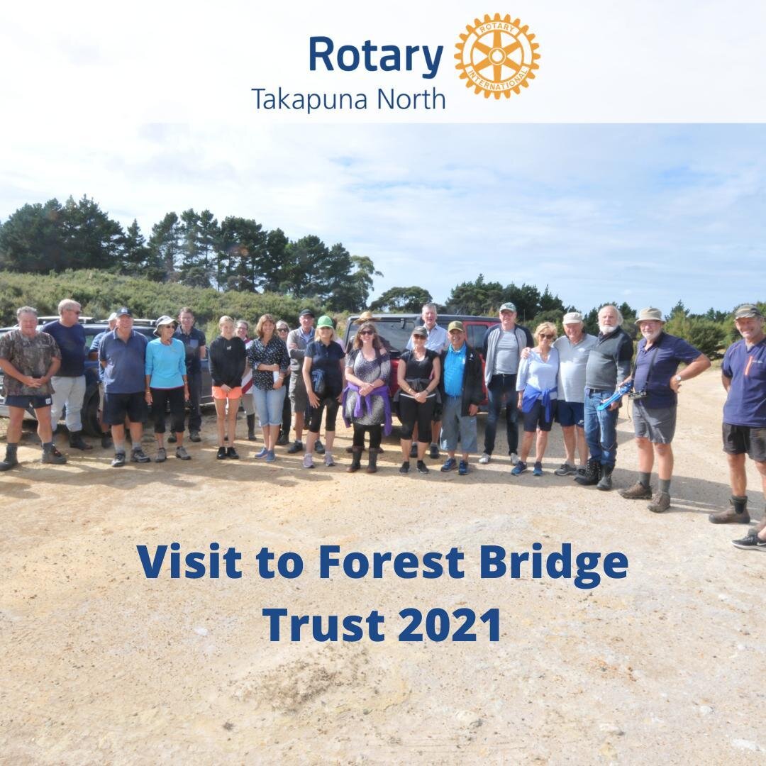 Takapuna North Rotary on an exciting vocational trip to Forest Bridge Trust. ⁠
⁠
Our members got to experience a small portion of the 2000ha property, which contains wonderful stands of original bush that bounds the harbour's mangroves. ⁠
⁠
They lear