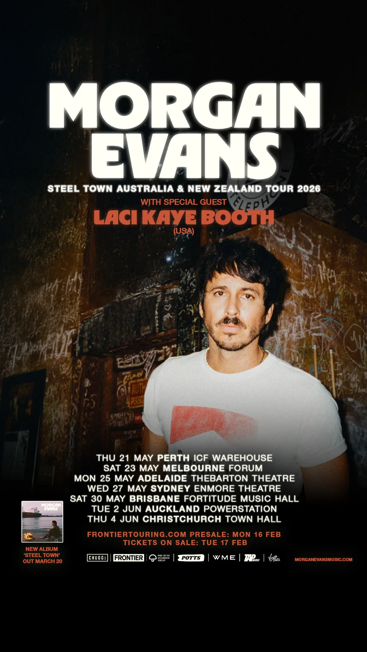 Morgan Evans - Steel Town Australia Tour