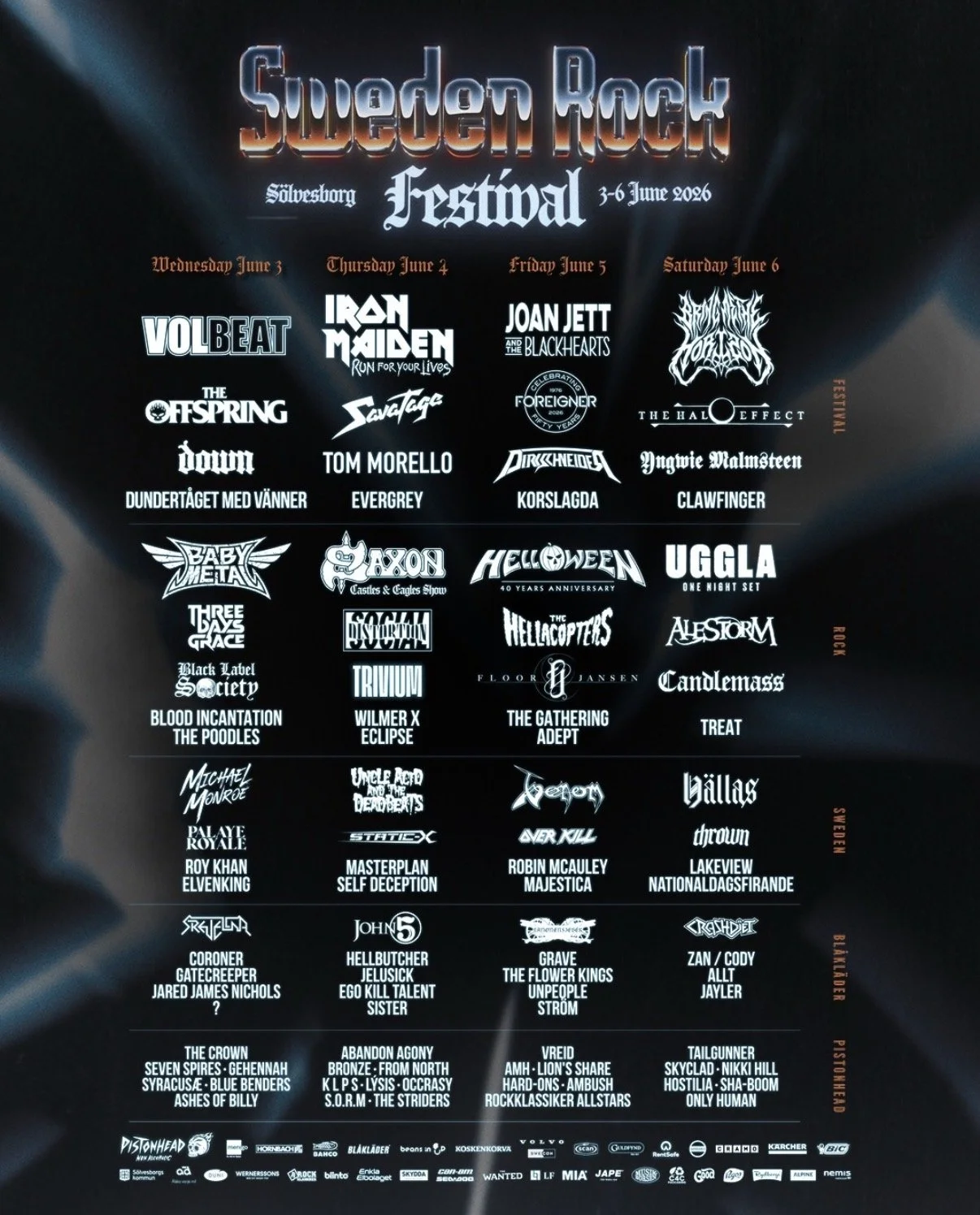 Sweden Rock Festival 2026