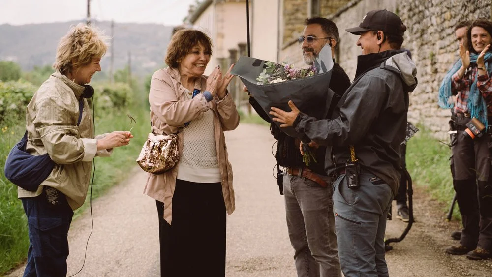 Liliane Rovère et Blandine Renoir sur le tournage de Juliette au printemps de Blandine Lenoir ( 2024 ), Karé production, France