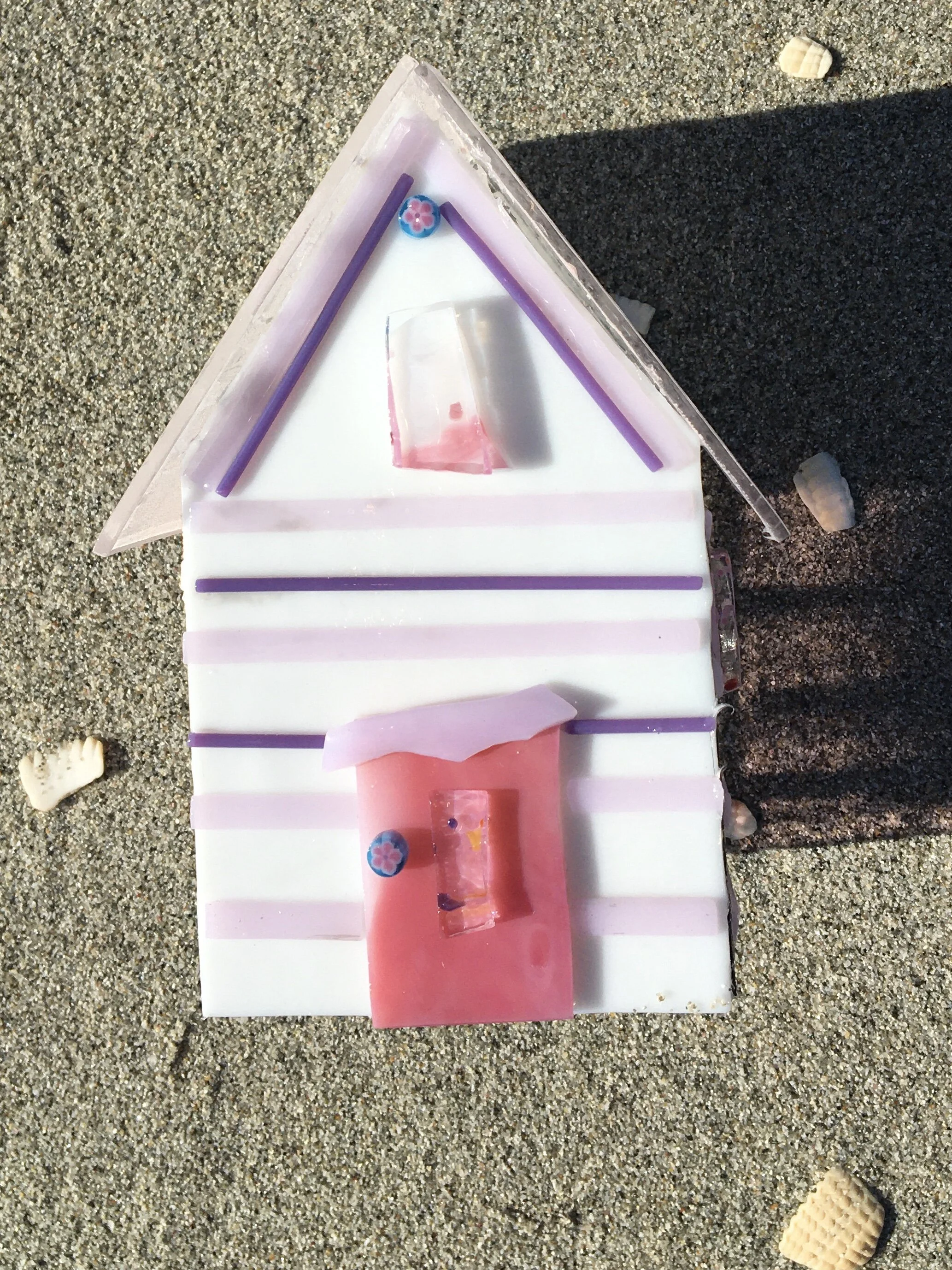 Barra beach glass hut 3D/pink