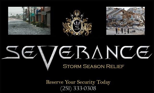 Hurricane Season is here. Call today to Reserve your Severance Security. #SeveranceSafe
