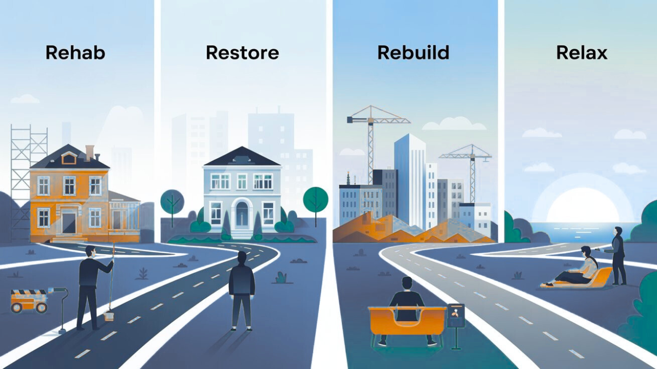 Rehab, Restore, Rebuild…Relax?