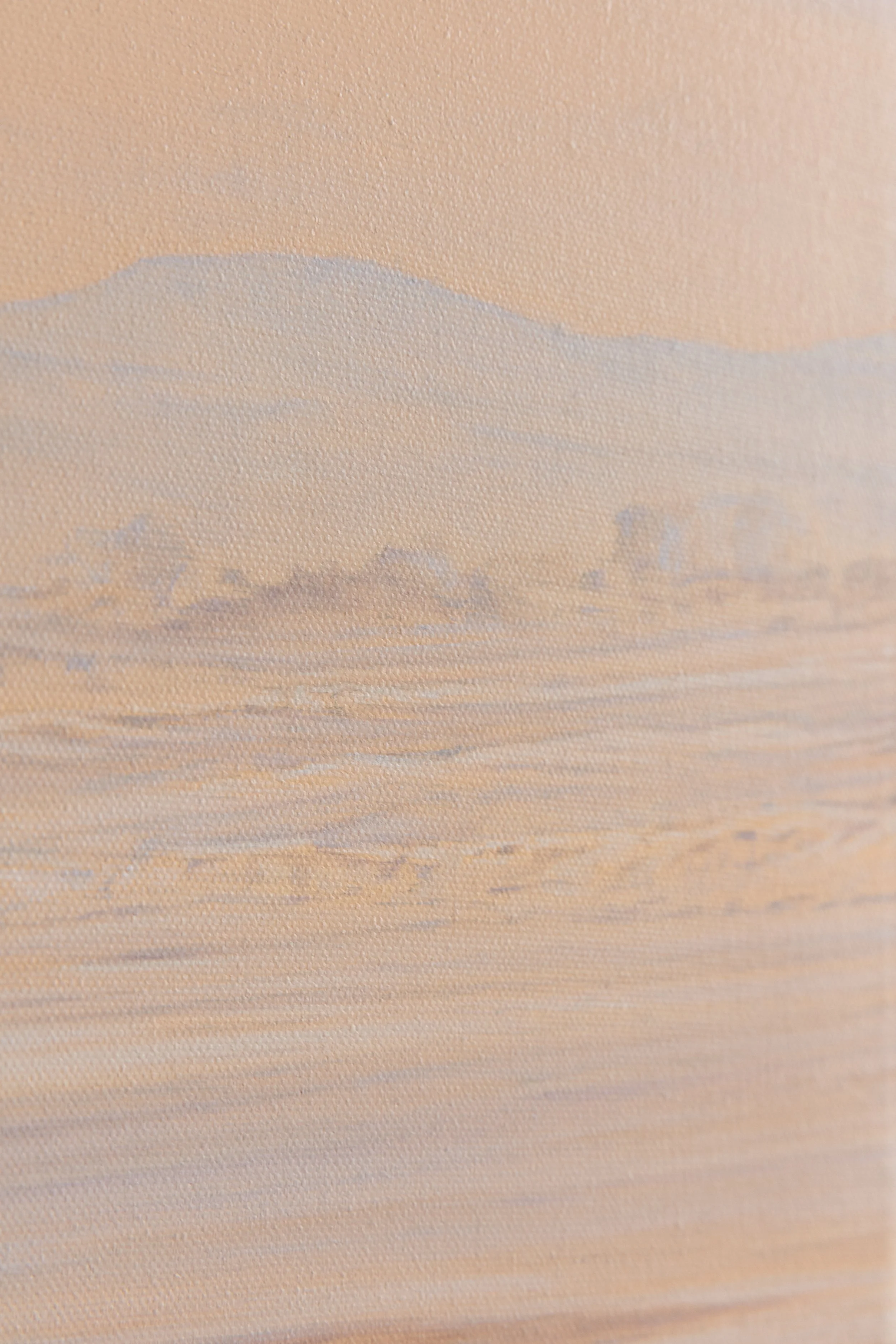 "Subtle Shifts I" an original oil landscape painting inspired by the softness and light of the west coast.