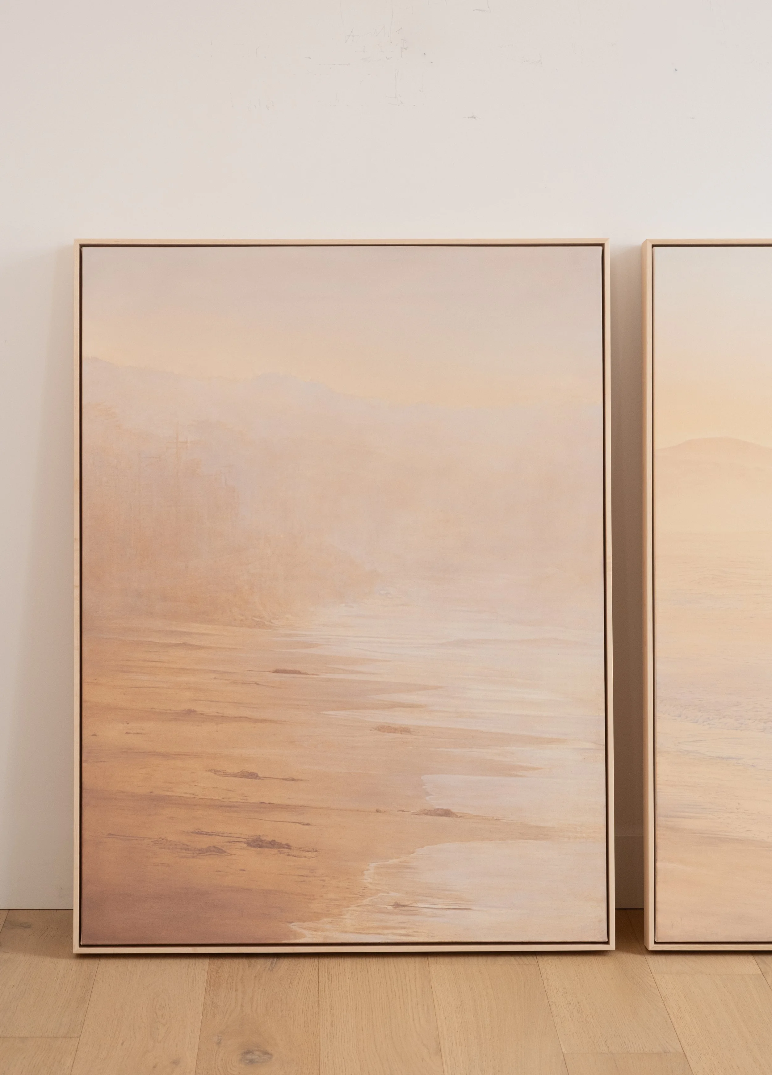 "No Hard Edges" a collection of original oil paintings inspired by the softness and light of the west coast.