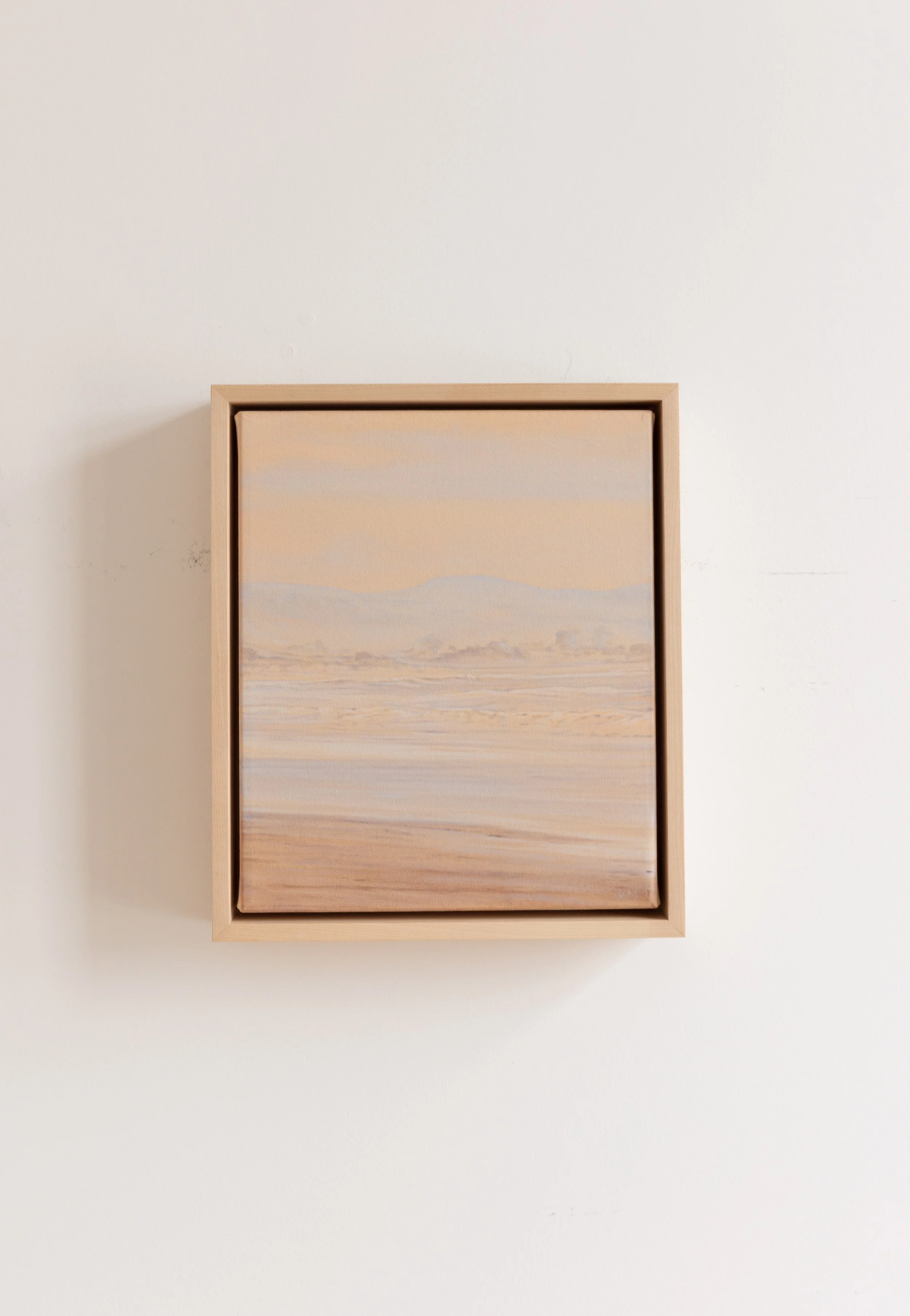 "Subtle Shifts II" an original oil landscape painting inspired by the softness and light of the west coast.