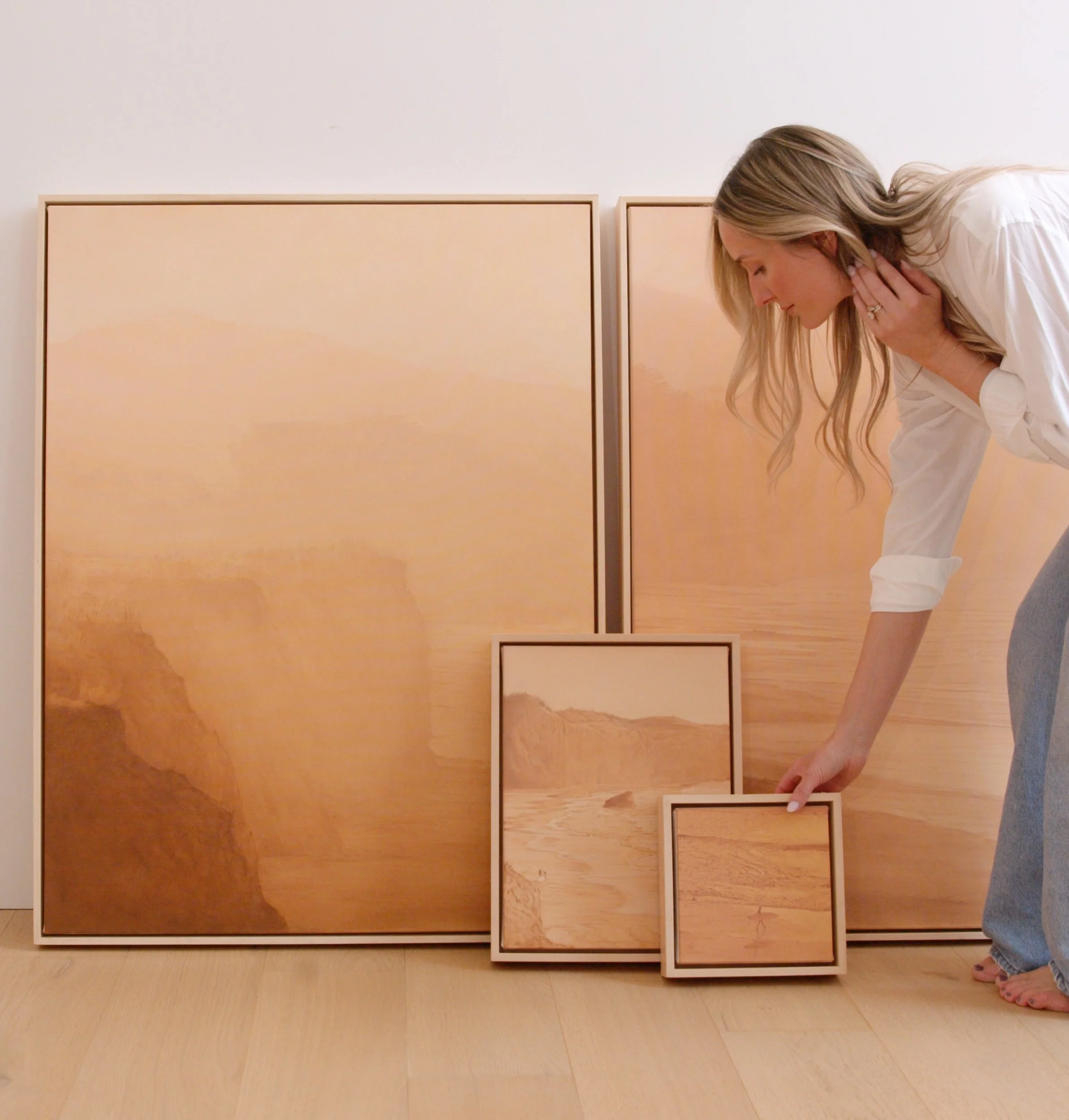 "No Hard Edges" a collection of original oil paintings inspired by the softness and light of the west coast.