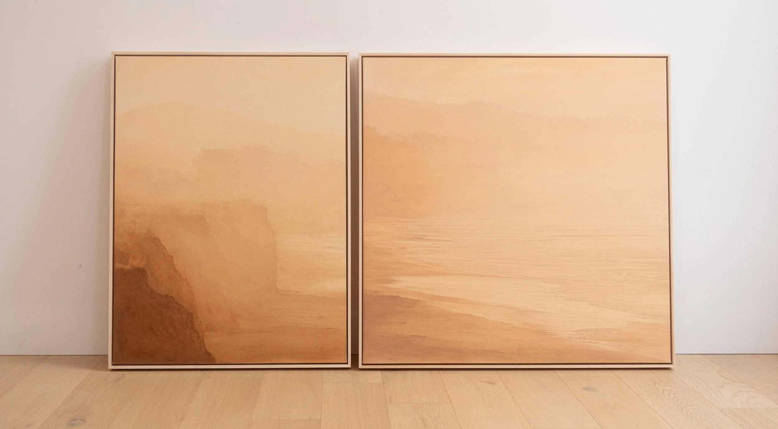 "No Hard Edges" a collection of original oil paintings inspired by the softness and light of the west coast.