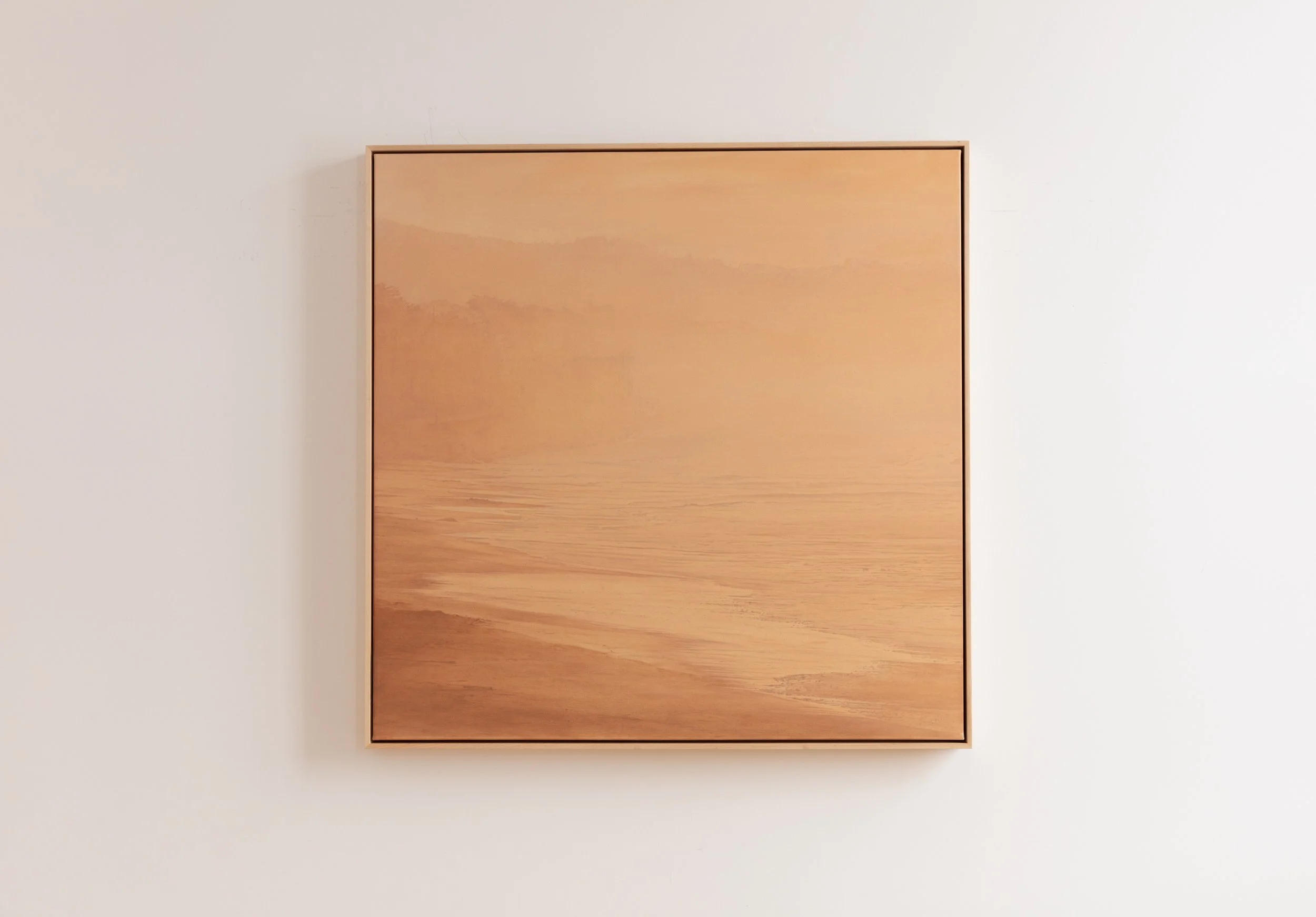 "And we begin again" an original oil landscape painting inspired by the softness and light of the west coast.