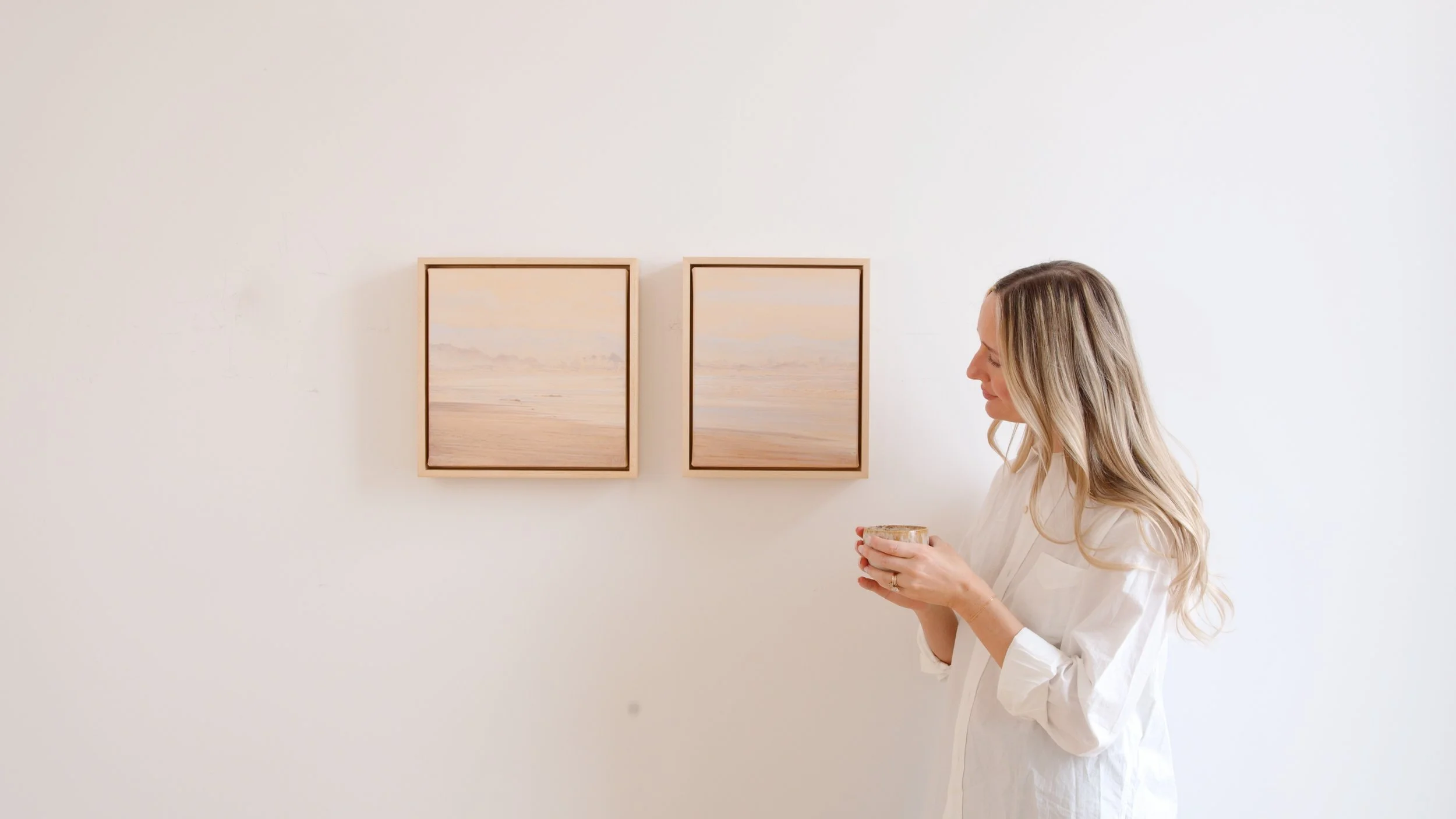 "No Hard Edges" a collection of original oil paintings inspired by the softness and light of the west coast.