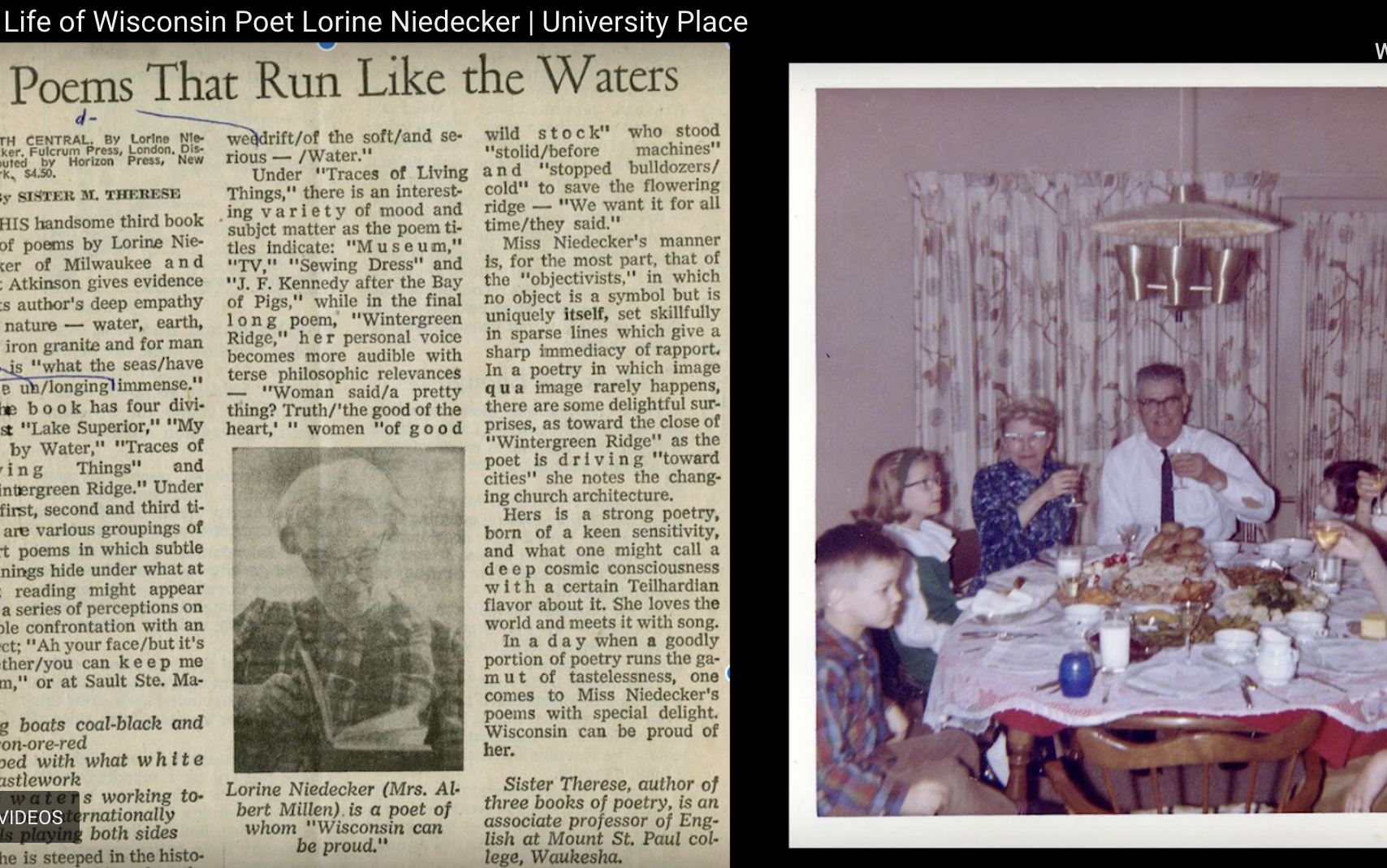 Life of Wisconsin Poet Lorine Niedecker | University Place (WI PBS)
