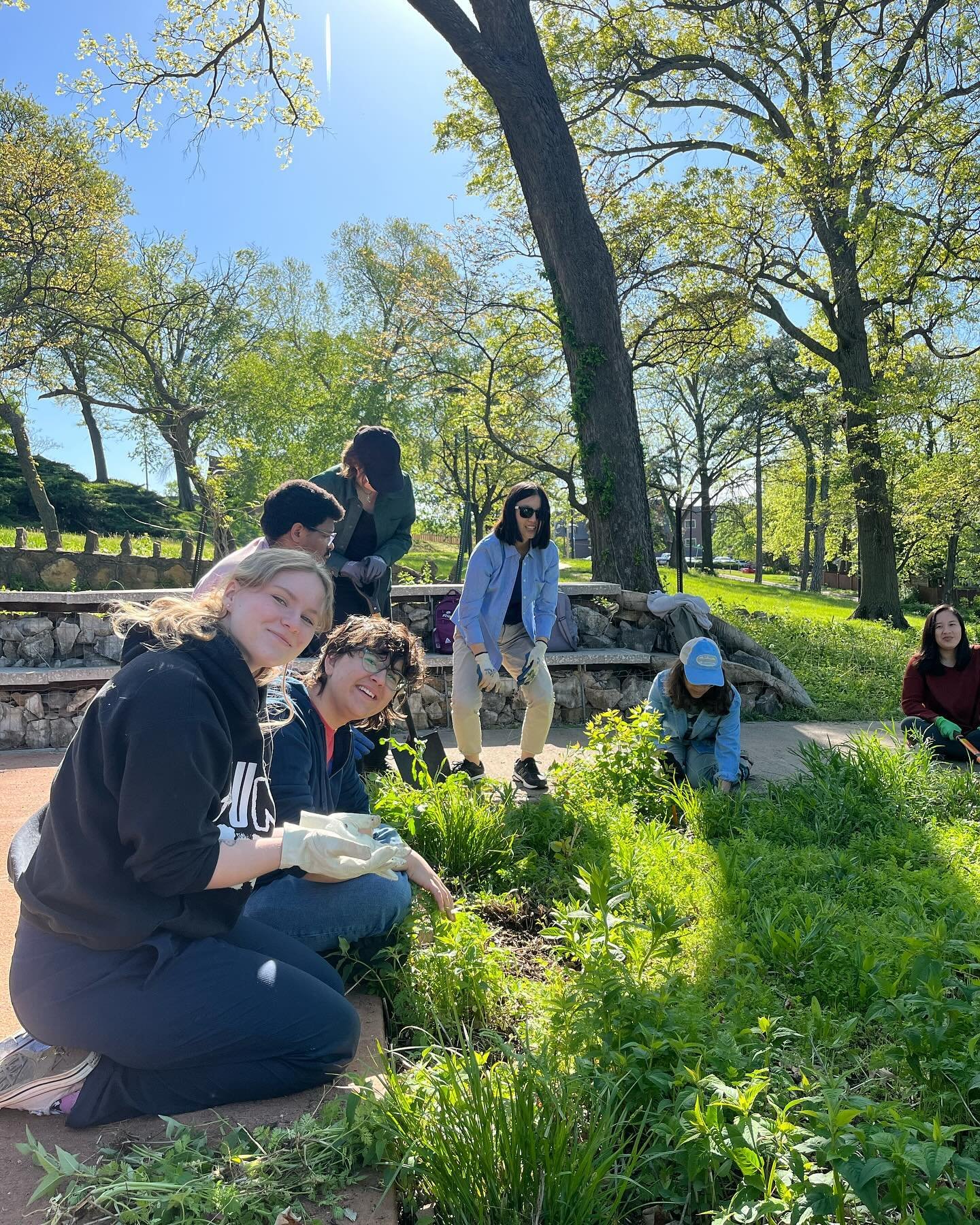 Care Practices class planting day in the prairie acre classroom&mdash;and smelling, listening, and feeling with this beautiful sanctuary in the middle of campus 💚