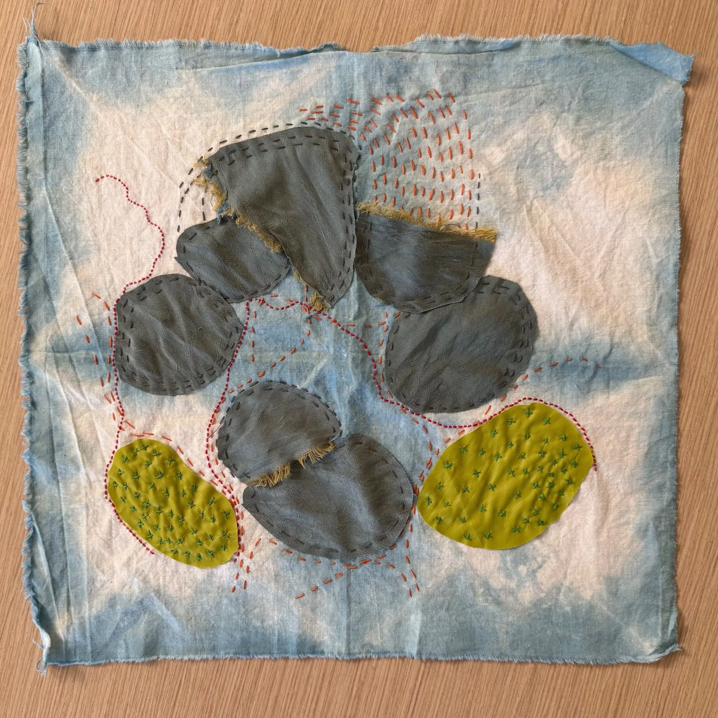 “Time Is a River Is a Suture” (textile + poems). Glendale: Looking Back, Looking Forward, 
Being Present. Richardson Family Art Museum, Wofford College. Spartansburg, SC 
(2025)