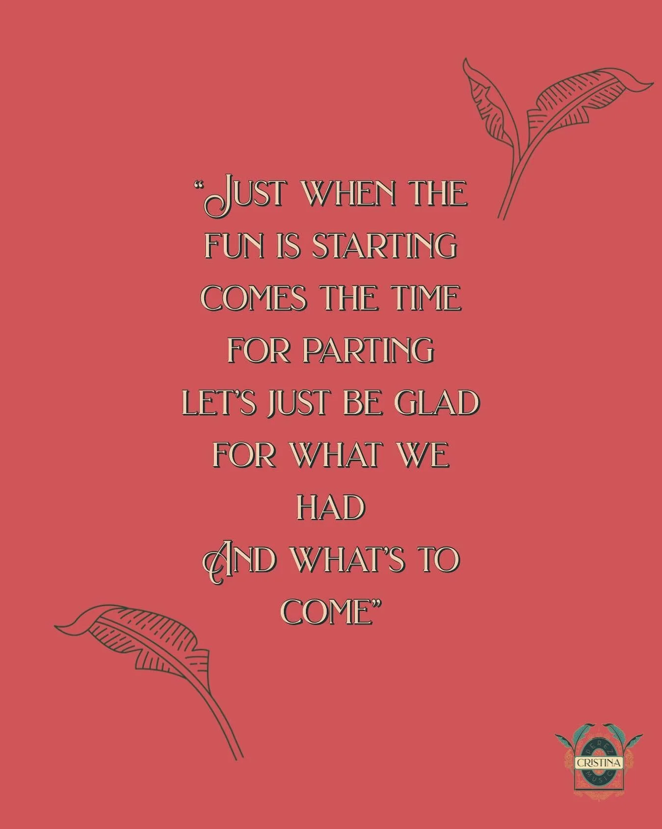 Timely Lyrics by Betty Comden and Adolph Green from the song &ldquo;Some Other Time&rdquo; by Leonard Bernstein. May I suggest the Bill Evans version featuring Monica Zetterlund. A perfect song to close out the weekend in today&rsquo;s social climate