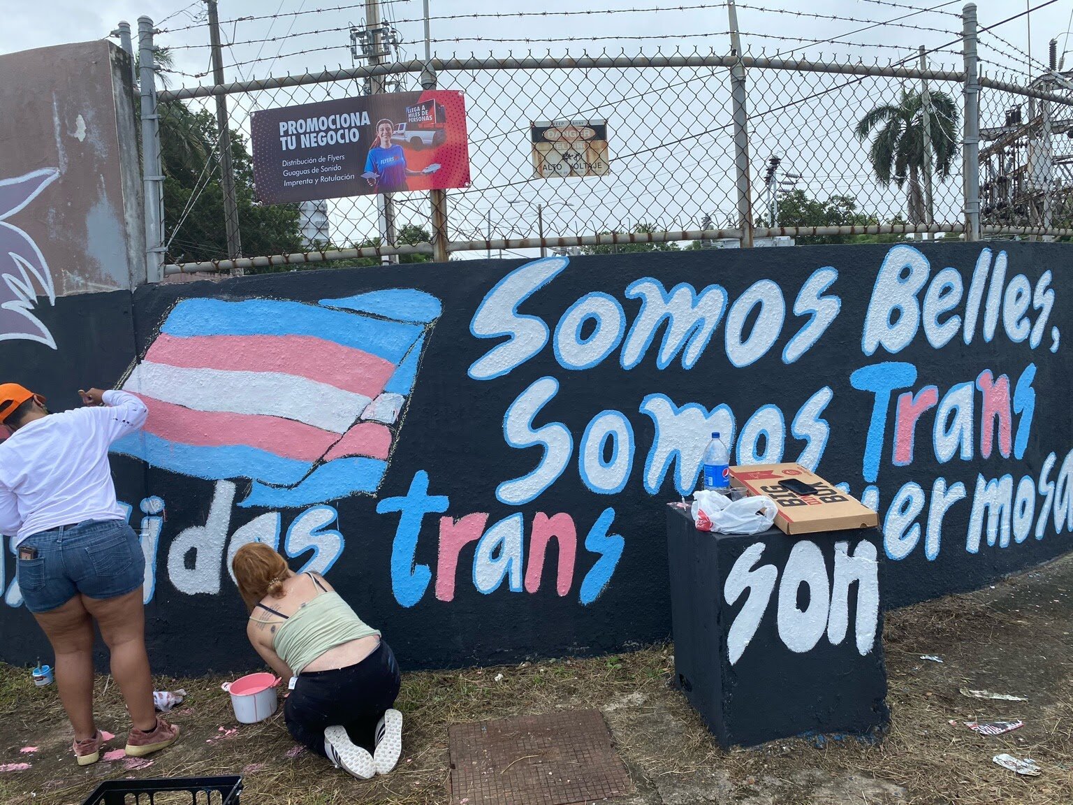 A mural in honor of trans victims of violence went up last fall in San Juan. Photo courtesy of Marielle De Leon