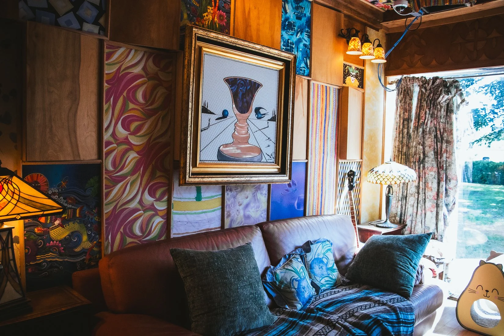  Dentro de la sala de estar de Sonic Ranch, donde los artistas visitantes pueden pasar tiempo en el rancho fuera de las sesiones de grabación. 