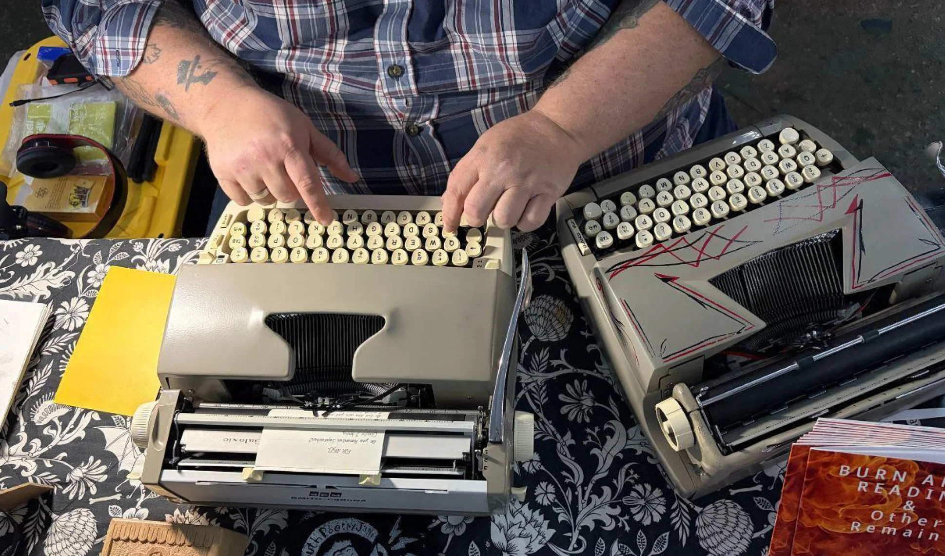 Equipped With Two Vintage Typewriters, A Chicano Poet Lets the Universe Speak