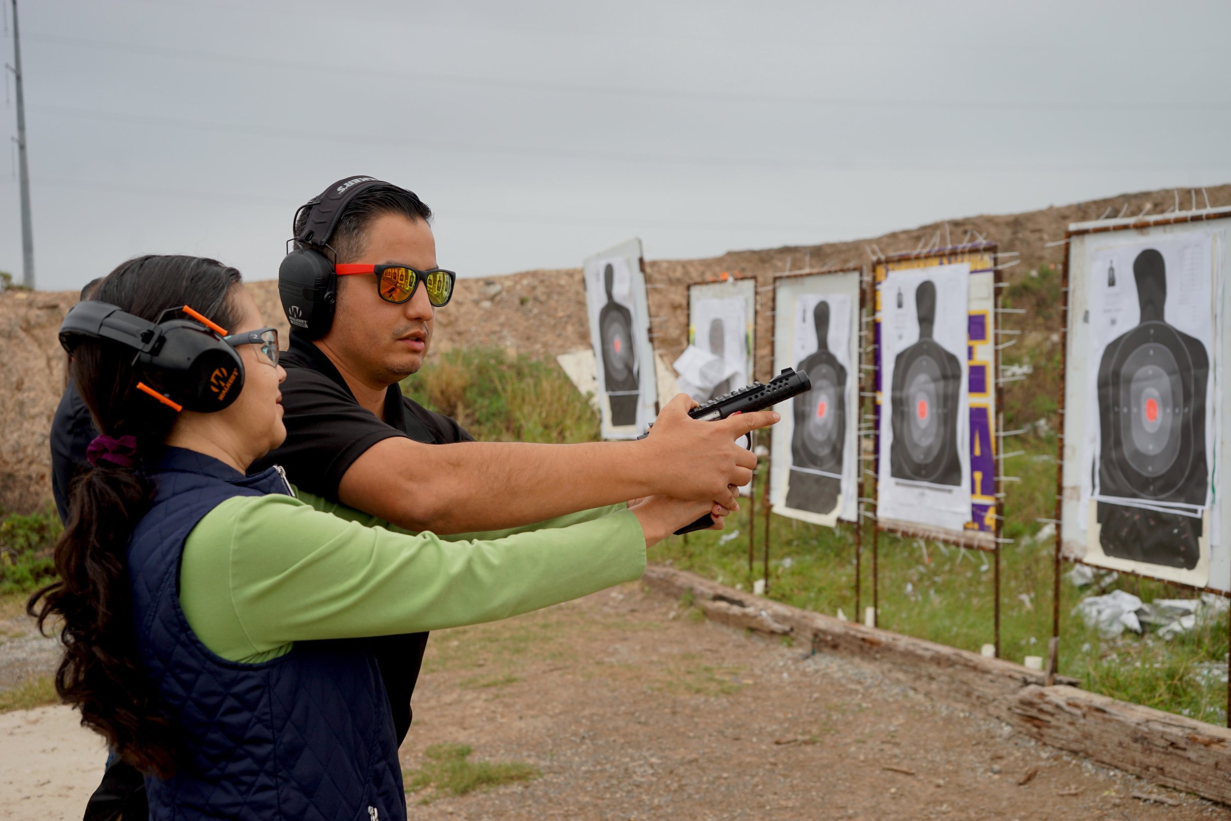 Gafas de seguridad deportiva de tiro para mujeres