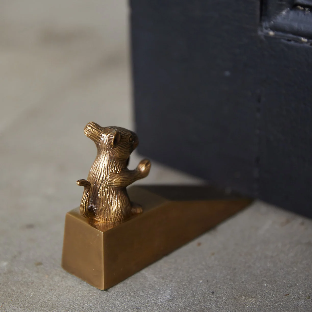 Brass Mouse Door Stop