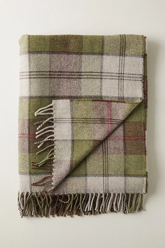 Wool Plaid Throw