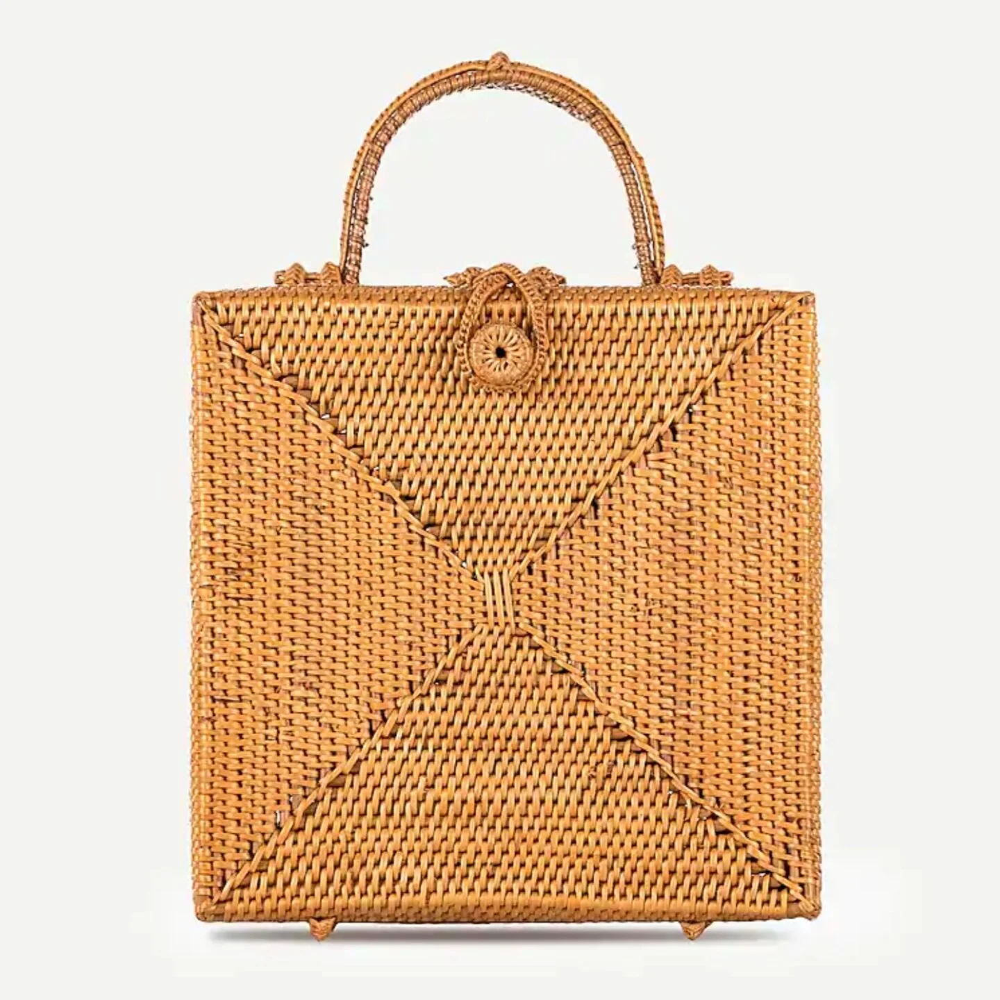 Square Rattan Purse