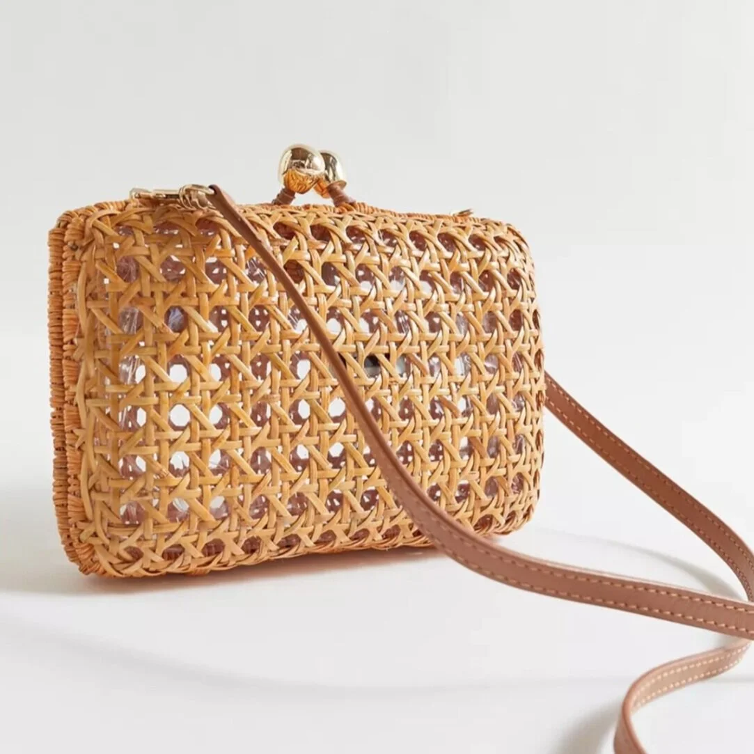 Open Weave Wicker Bag