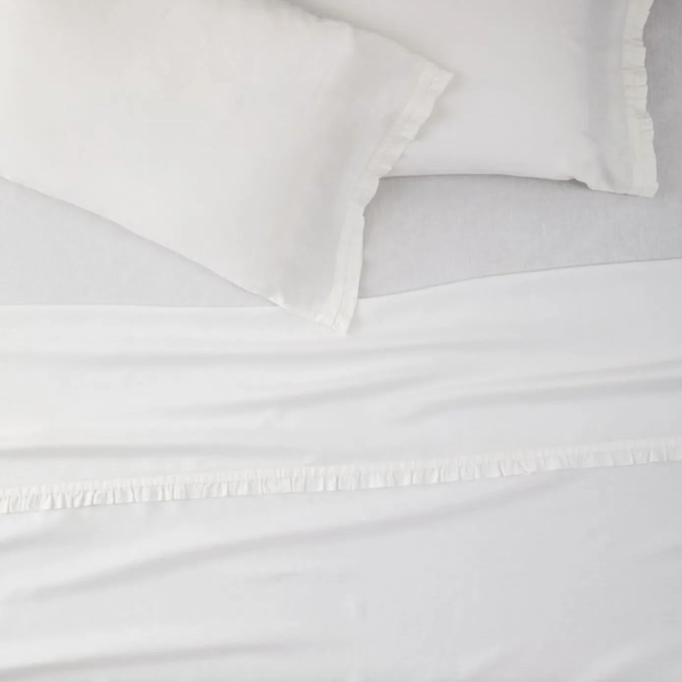 Ruffle Edge Linen Sheets